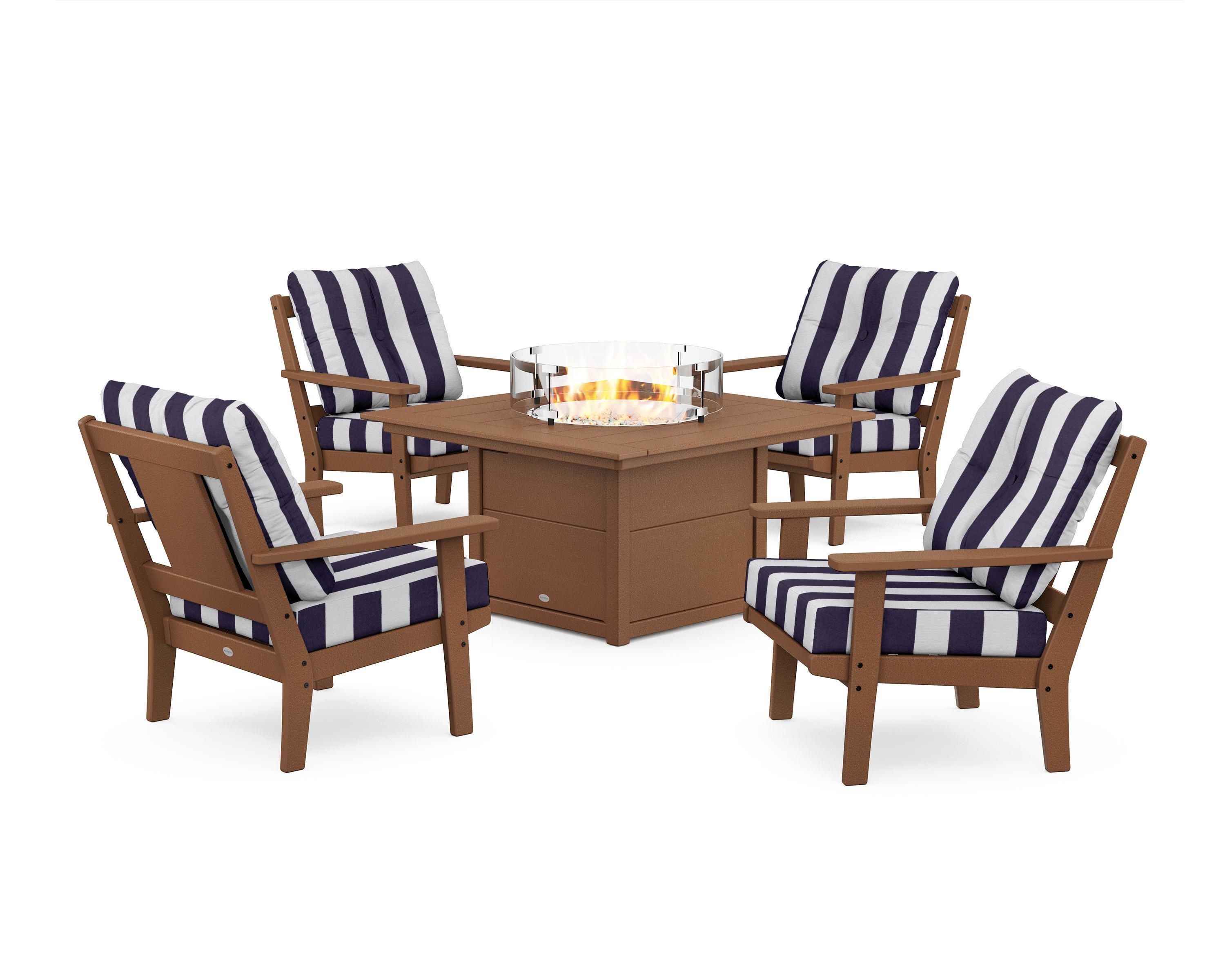 Prairie 5-Piece Deep Seating Set with Fire Pit Table - Image 205