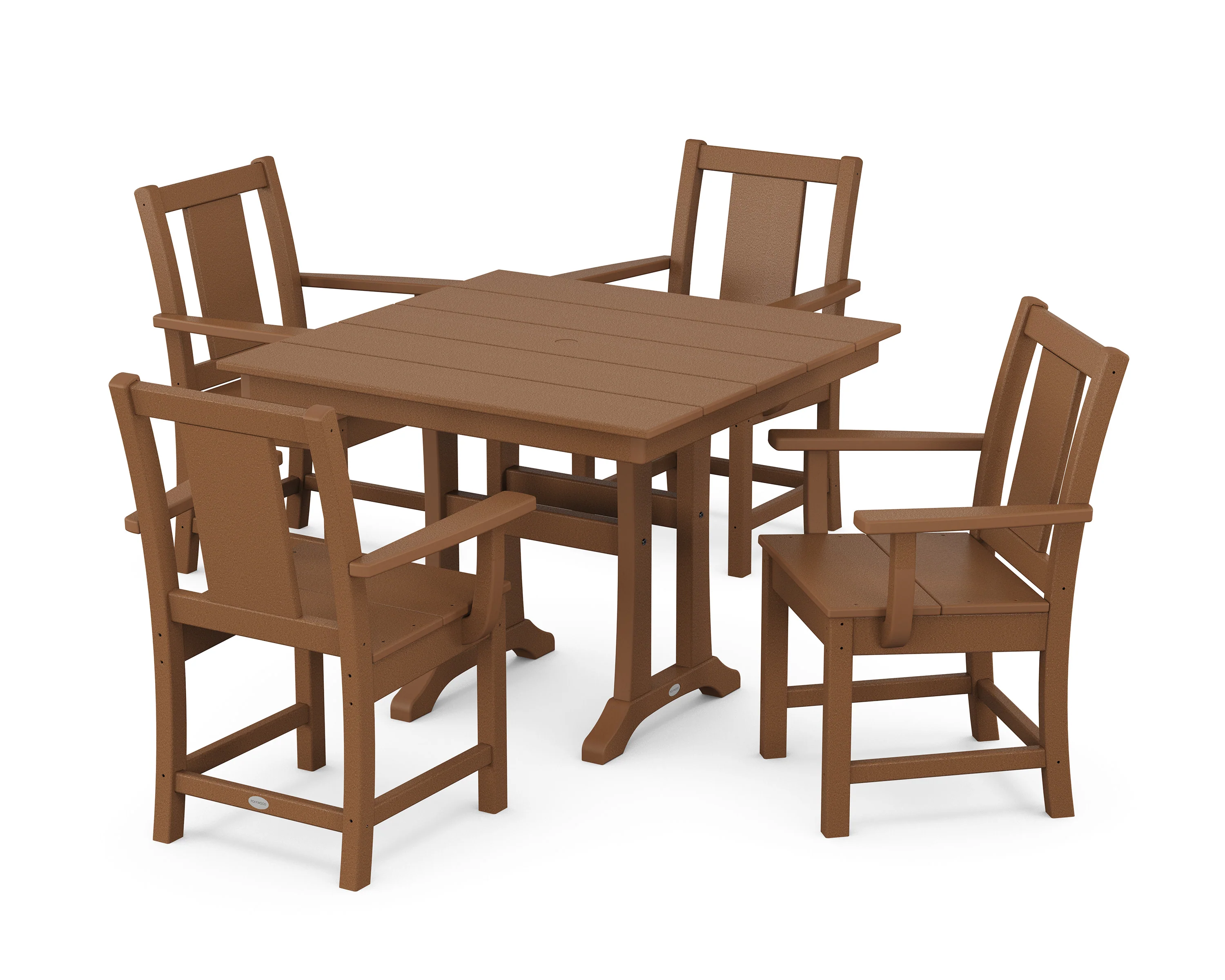 Prairie 5-Piece Farmhouse Dining Set with Trestle Legs - Image 6