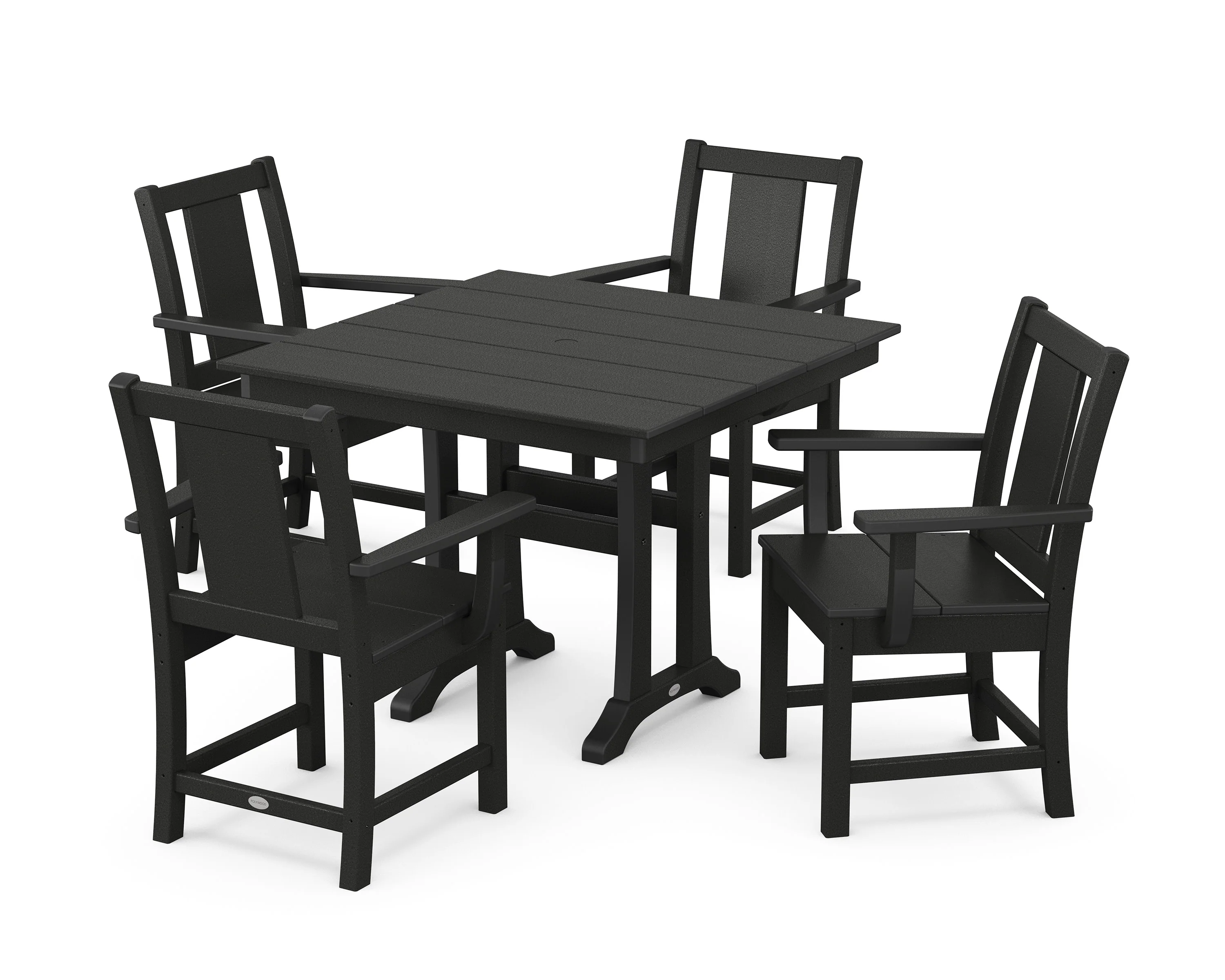 Prairie 5-Piece Farmhouse Dining Set with Trestle Legs - Image 7