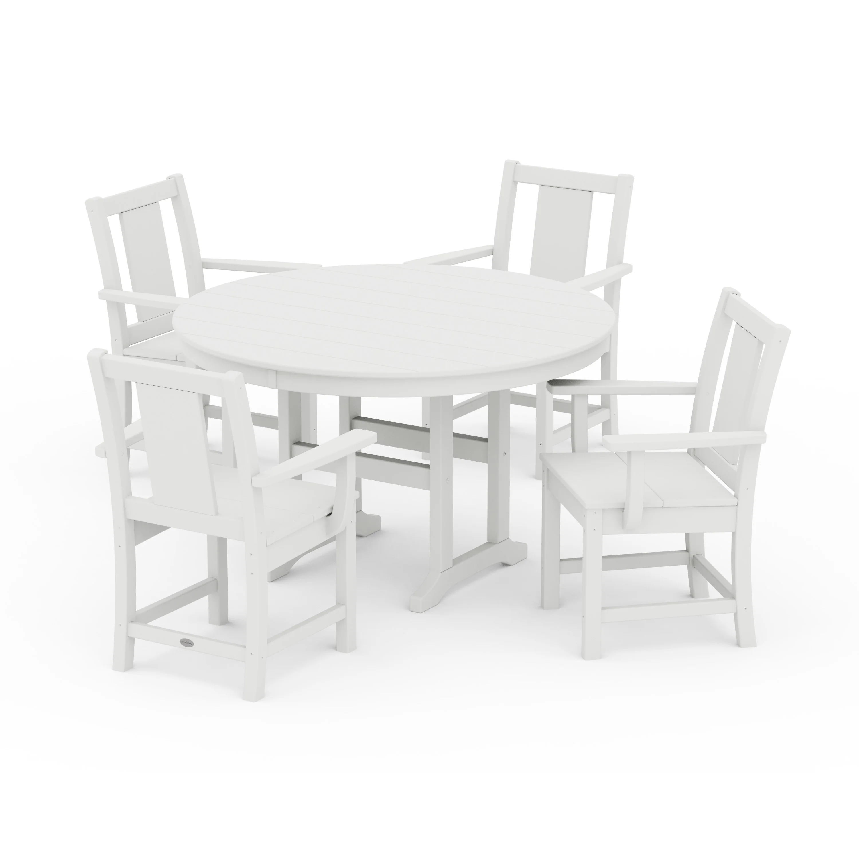 Prairie 5-Piece Round Farmhouse Dining Set - Image 5