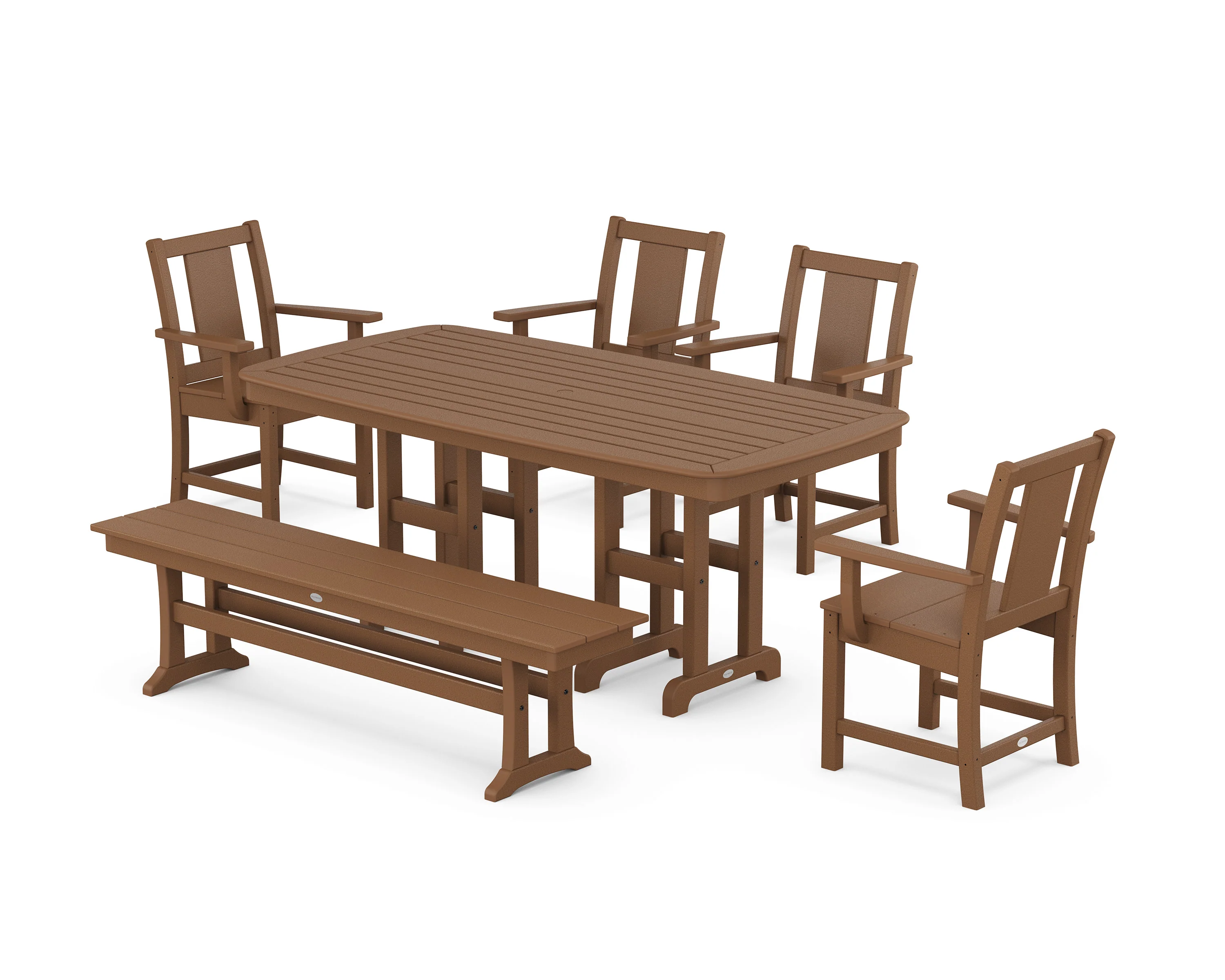 Prairie 6-Piece Dining Set with Bench - Image 4
