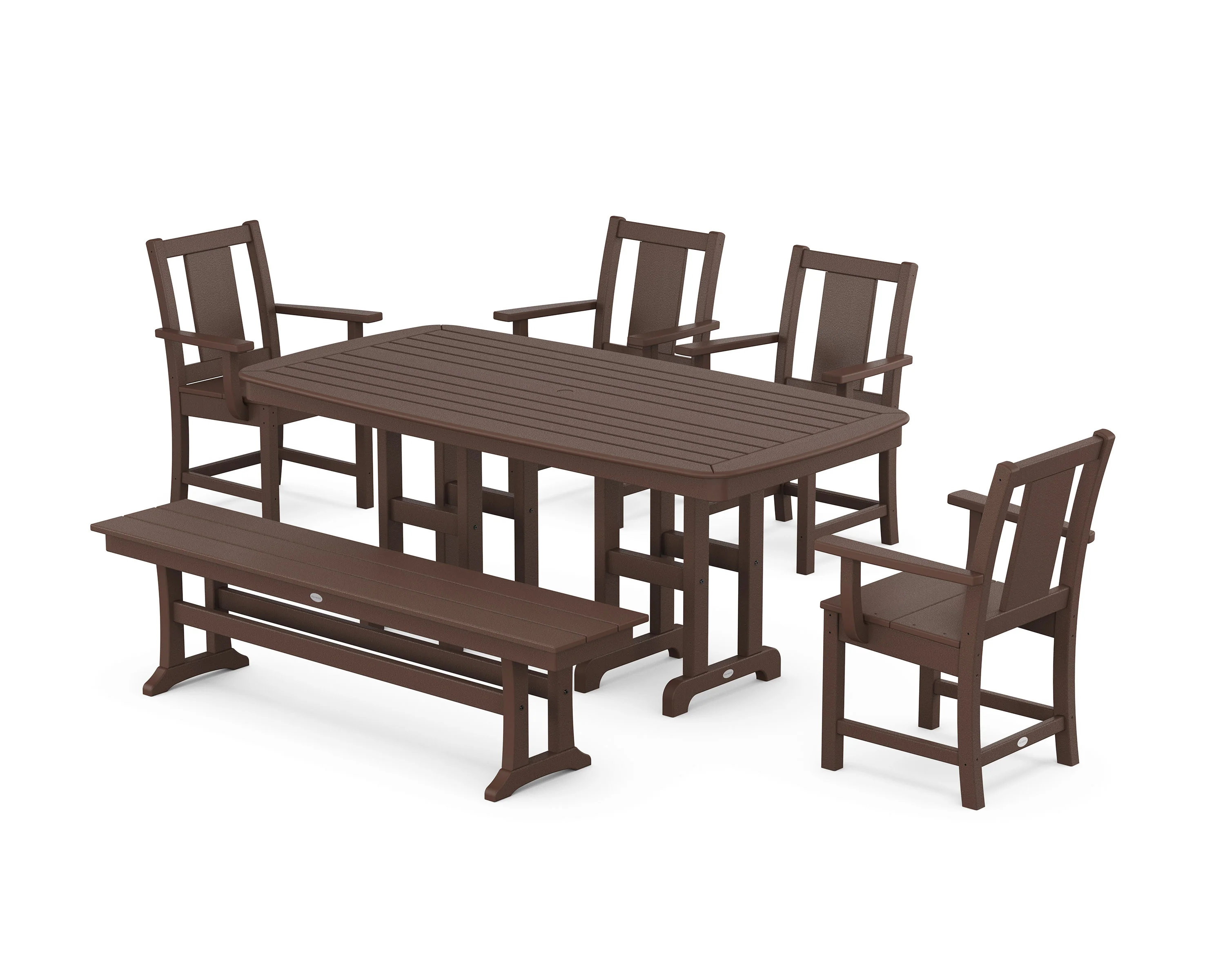 Prairie 6-Piece Dining Set with Bench - Image 7