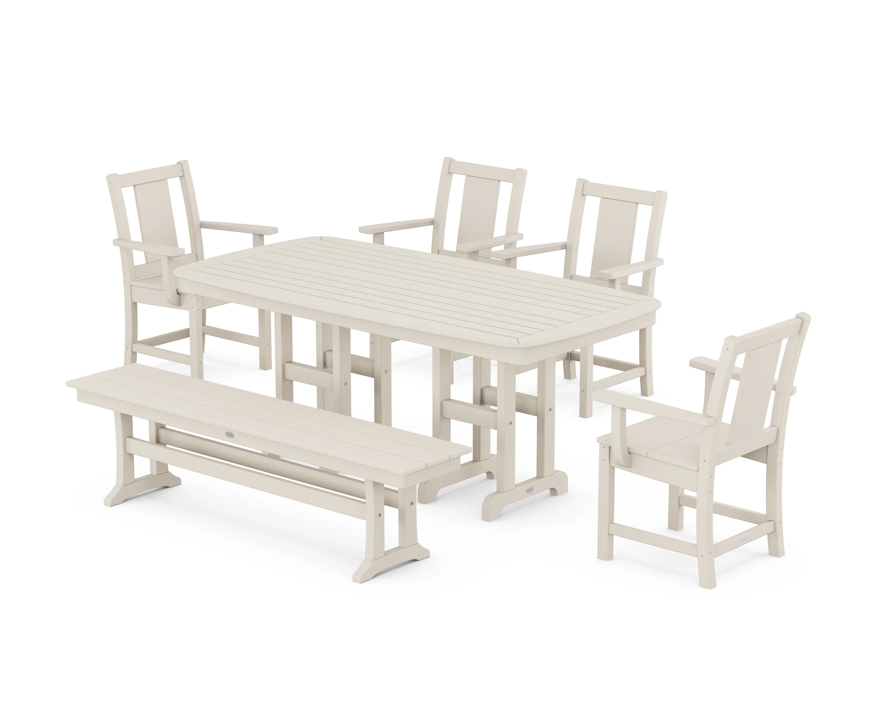 Prairie 6-Piece Dining Set with Bench - Image 9