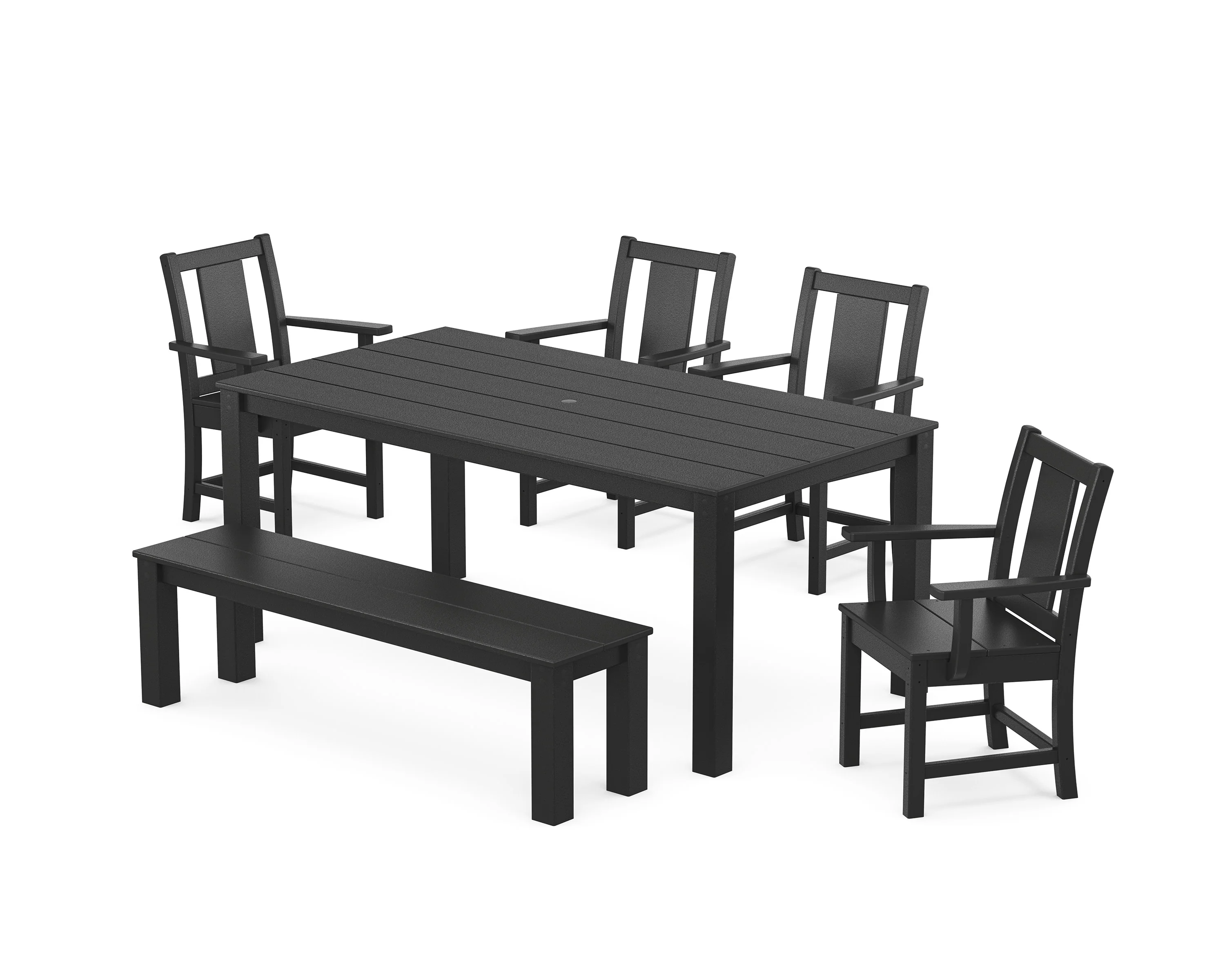 Prairie 6-Piece Parsons Dining Set with Bench - Image 4
