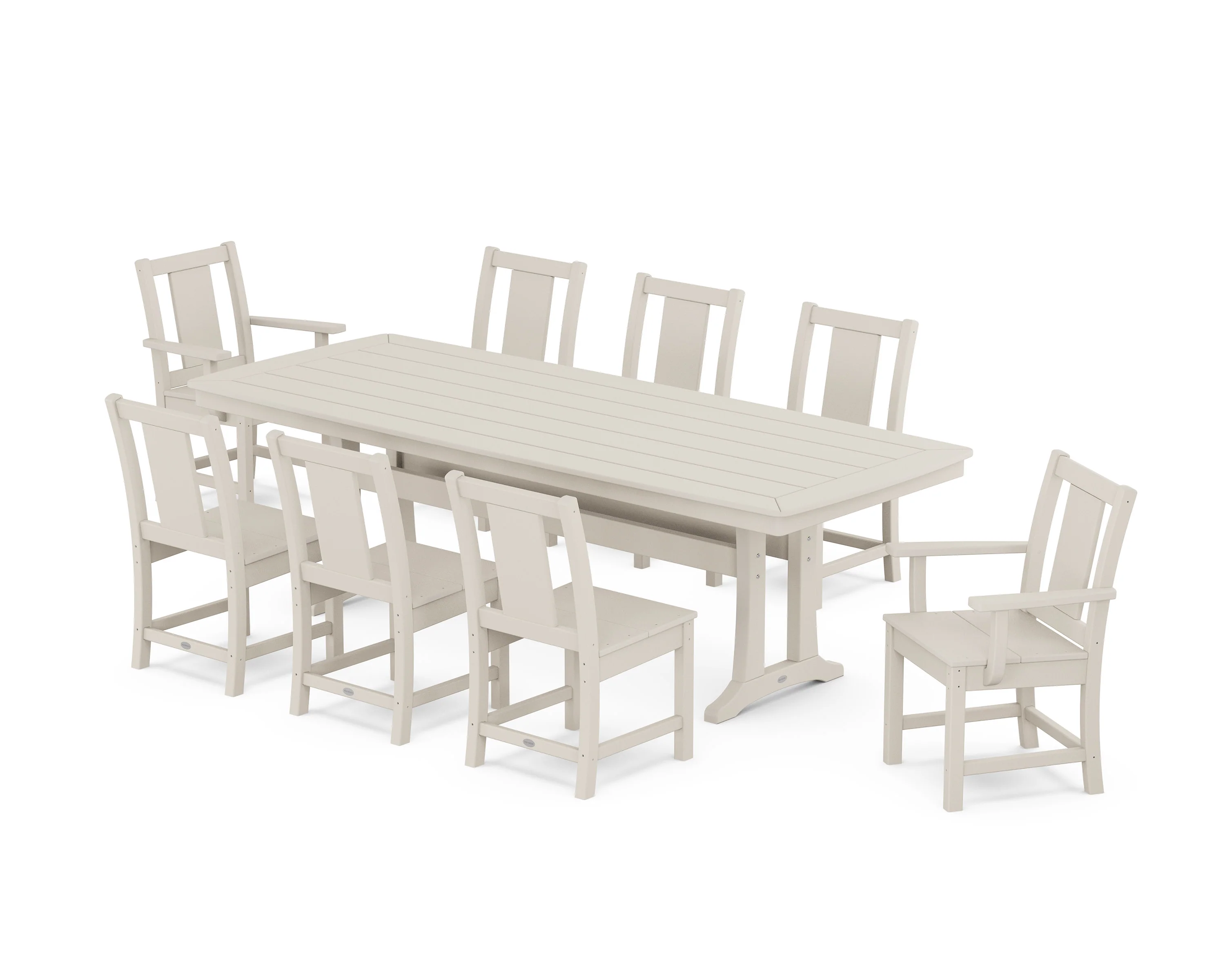 Prairie 9-Piece Dining Set with Trestle Legs - Image 6