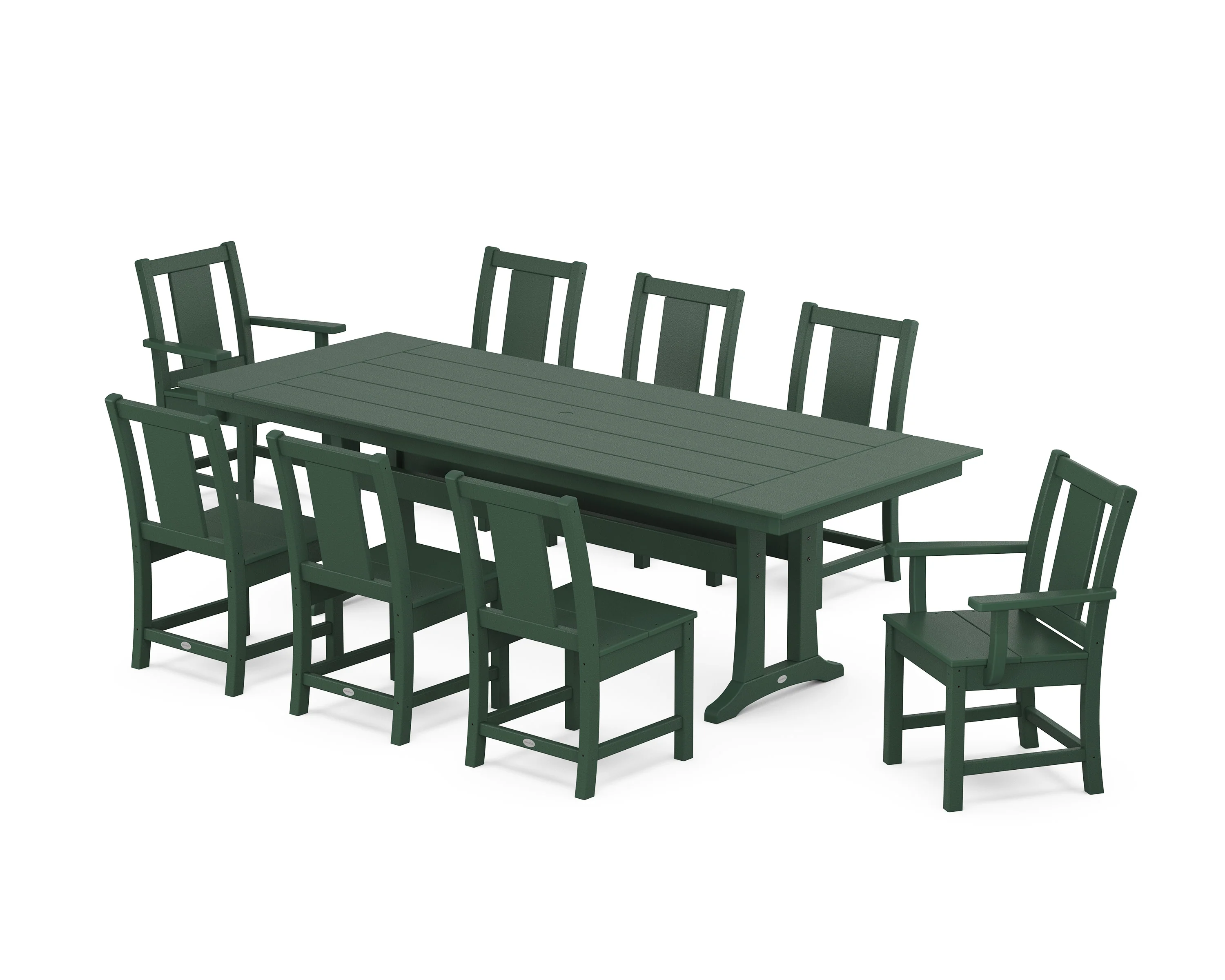 Prairie 9-Piece Farmhouse Dining Set with Trestle Legs - Image 5