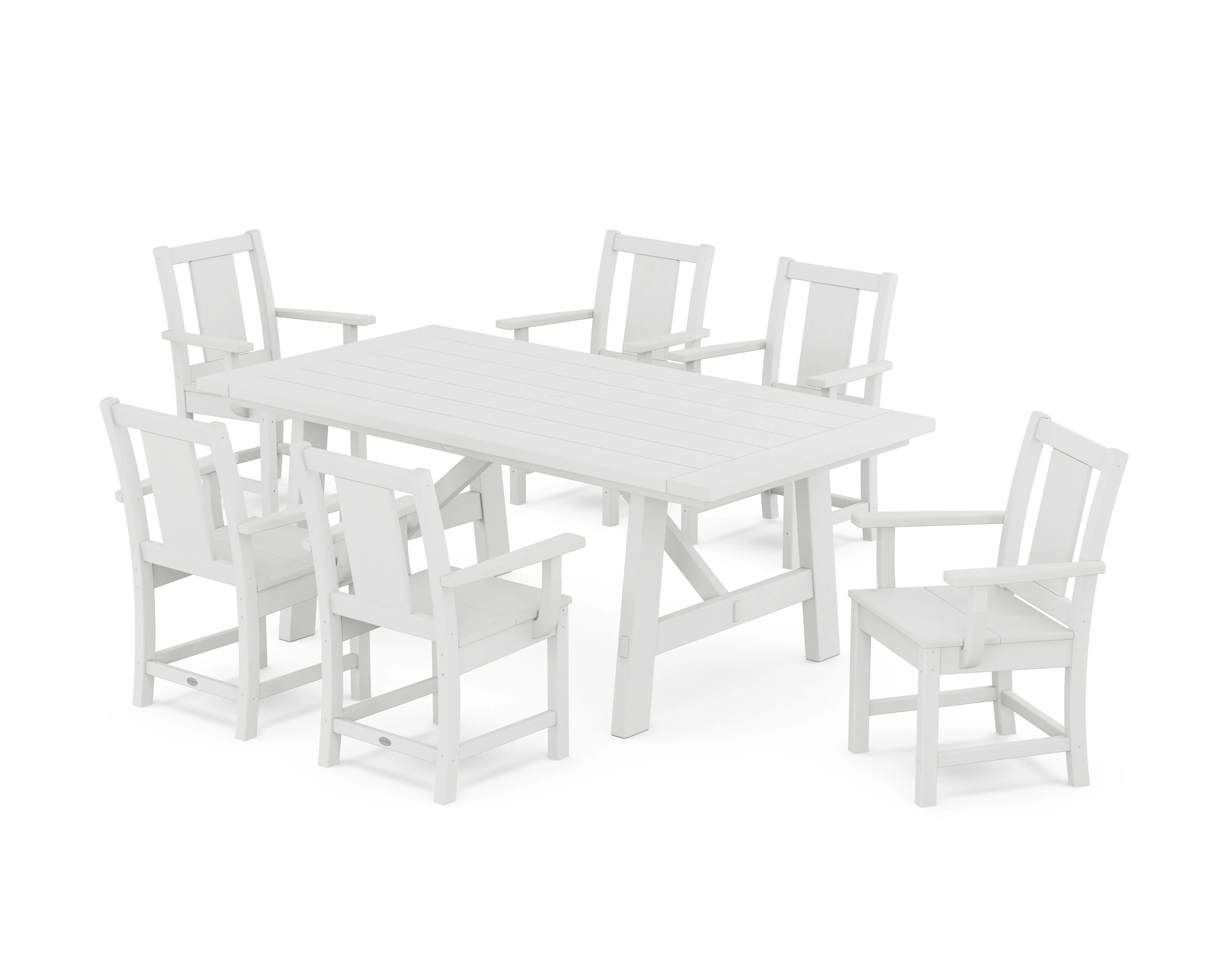 Prairie Arm Chair 7-Piece Rustic Farmhouse Dining Set - Image 4