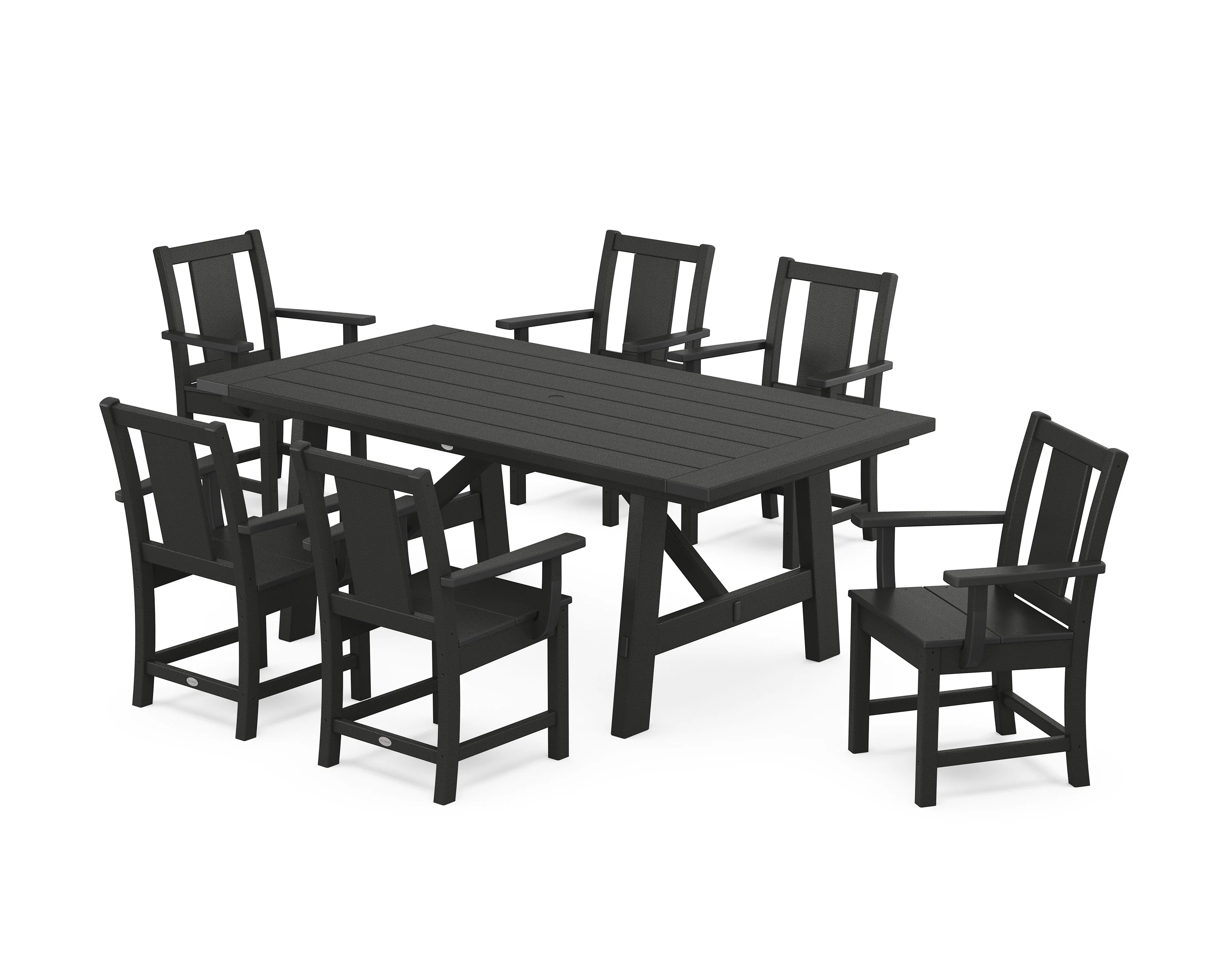Prairie Arm Chair 7-Piece Rustic Farmhouse Dining Set - Image 5