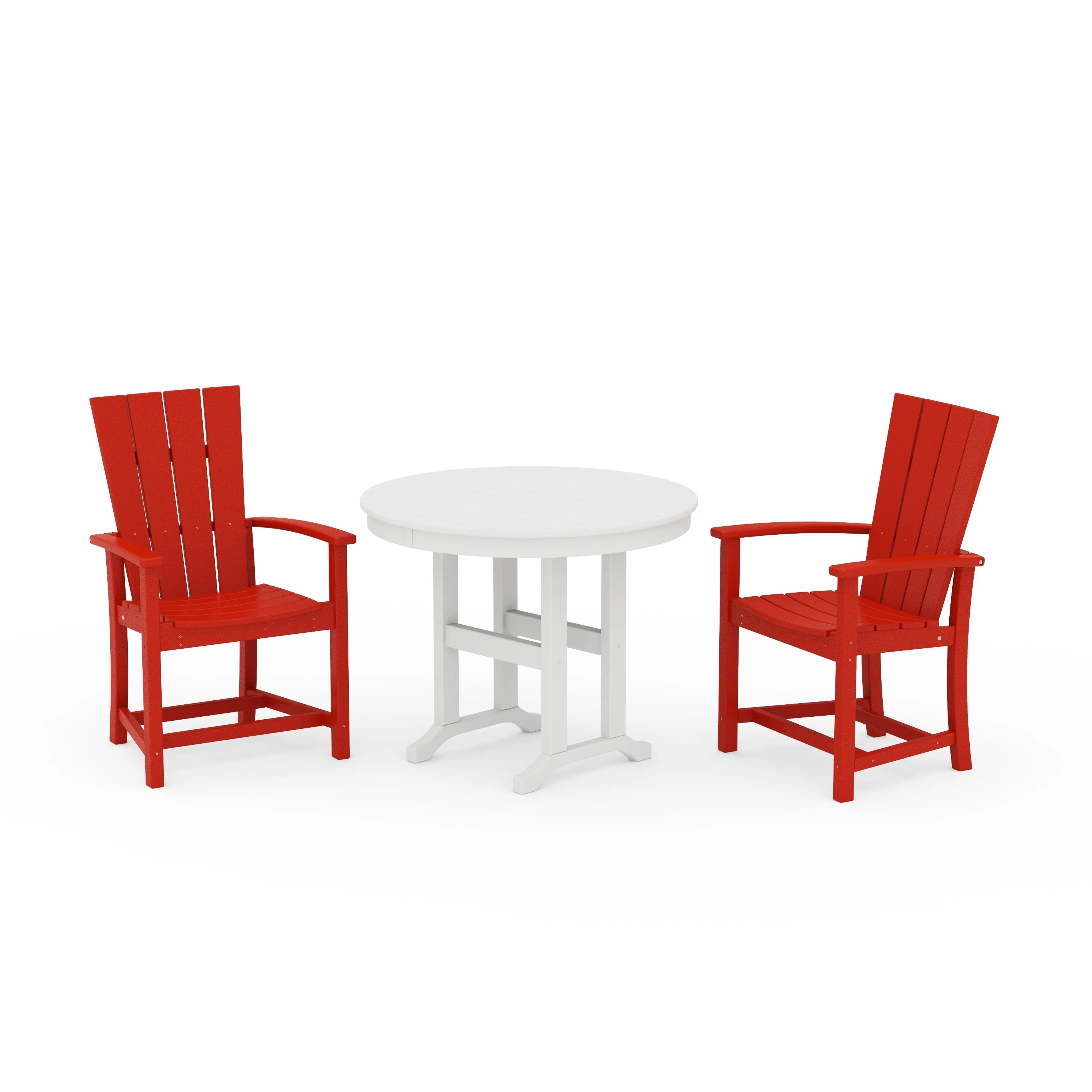 Quattro 3-Piece Round Farmhouse Dining Set - Image 15