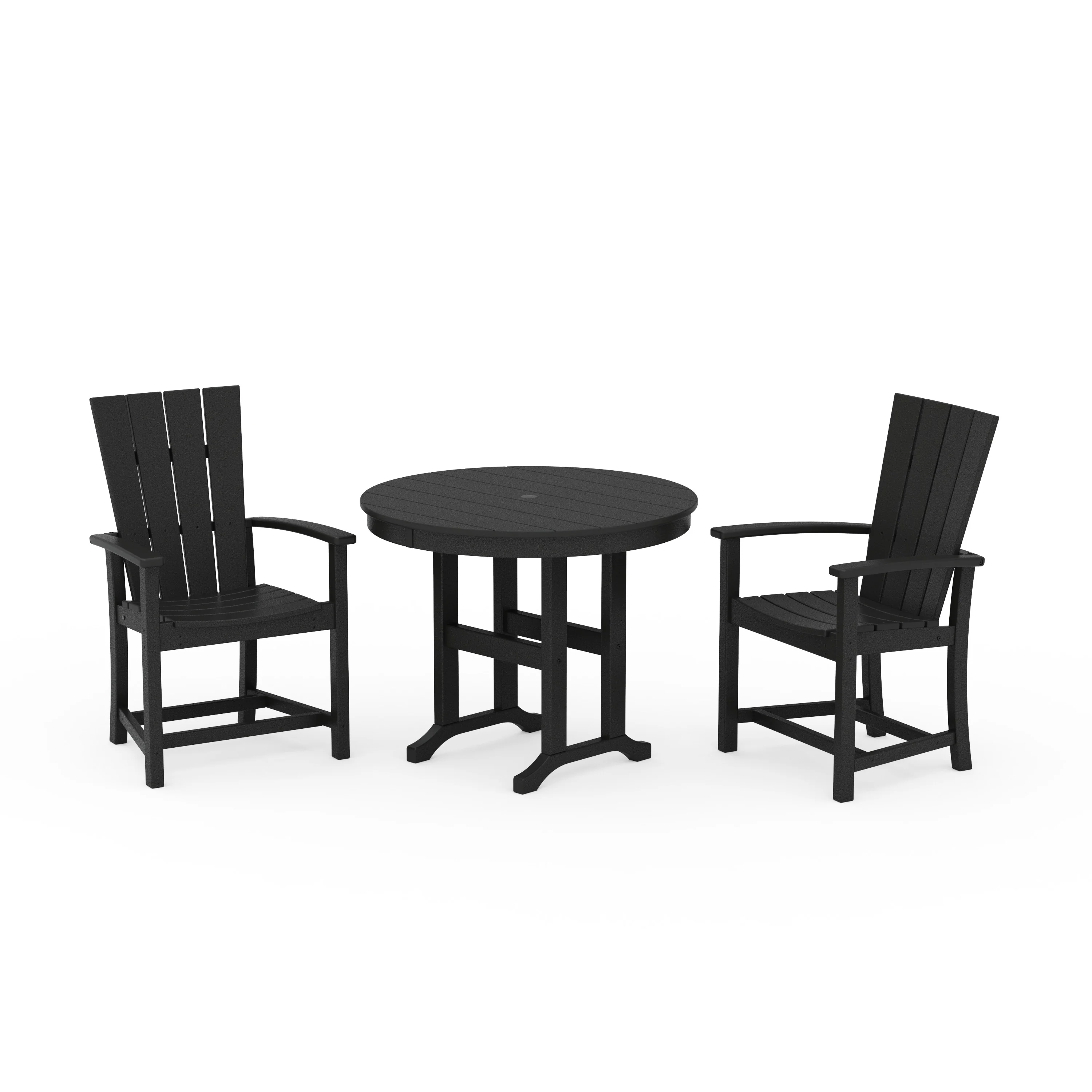 Quattro 3-Piece Round Farmhouse Dining Set - Image 7