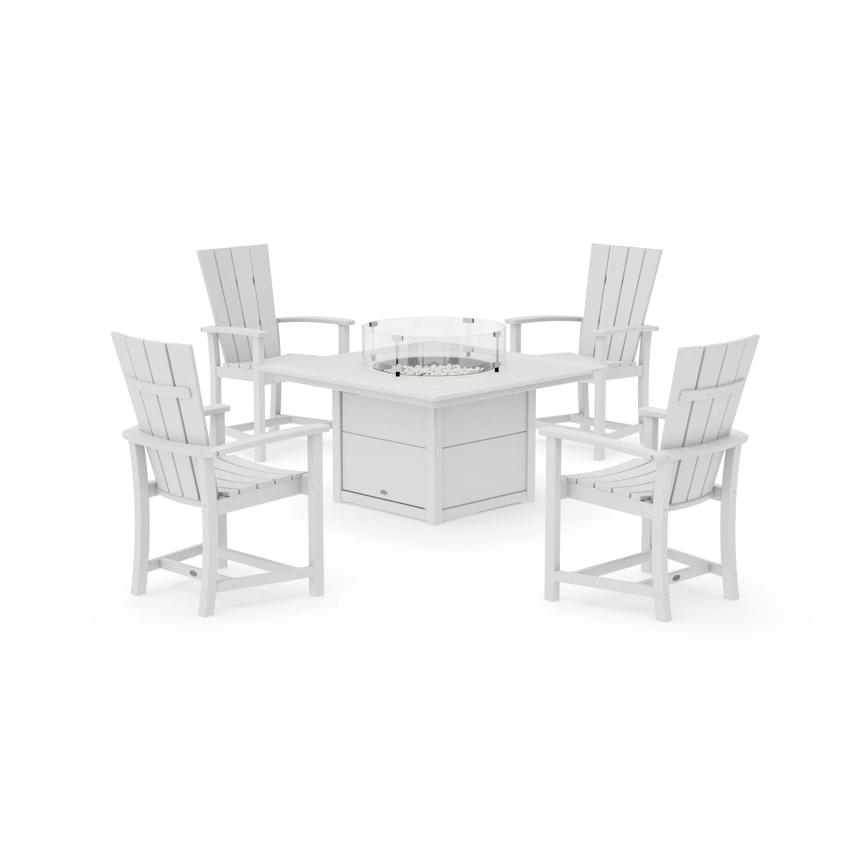 Quattro 4-Piece Upright Adirondack Conversation Set with Fire Pit Table - Image 13