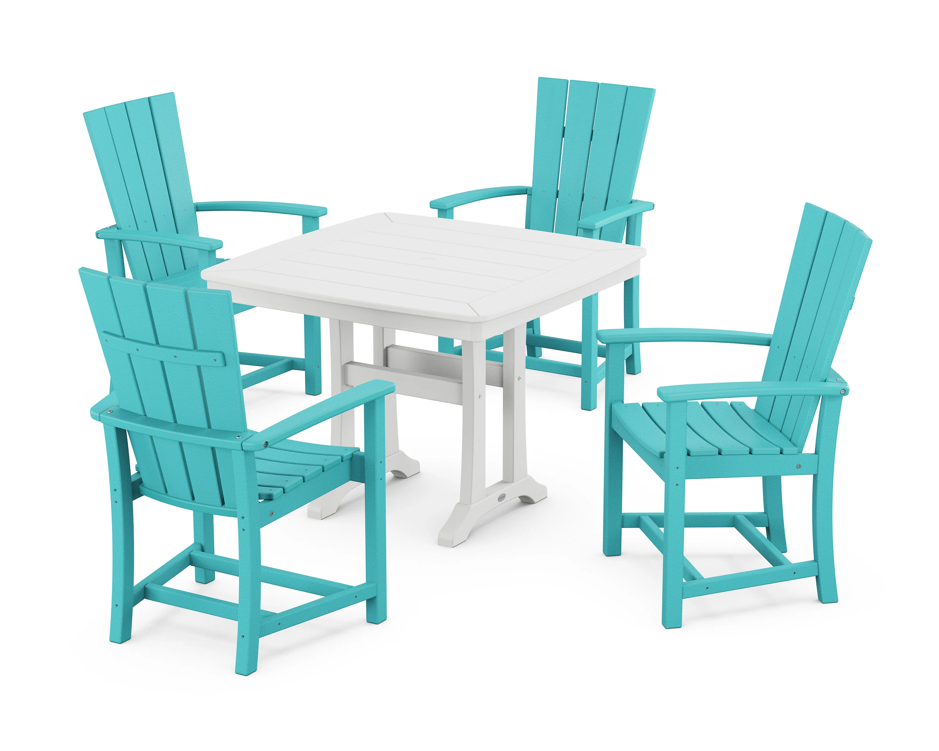 Quattro 5-Piece Dining Set with Trestle Legs - Image 10