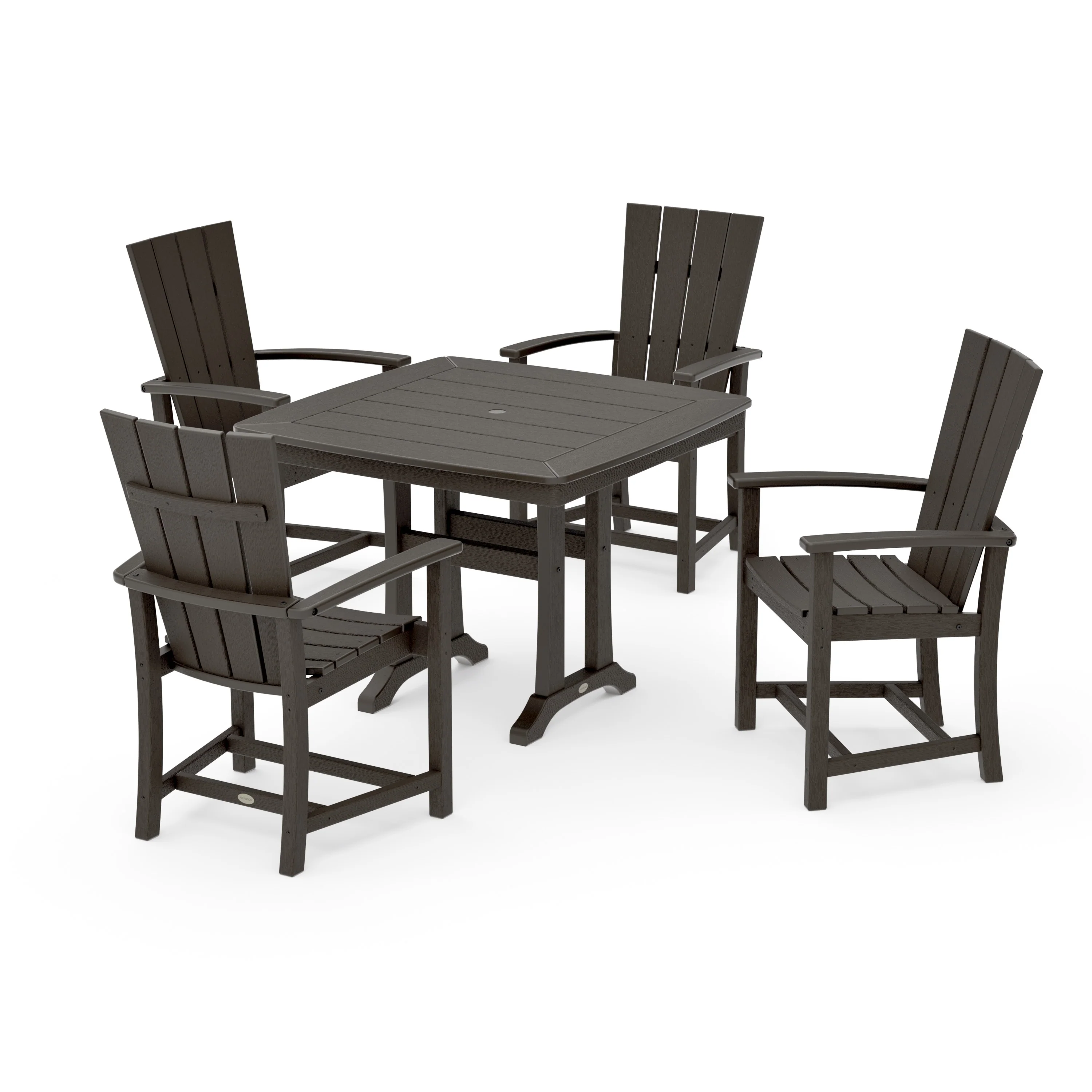Quattro 5-Piece Dining Set with Trestle Legs - Image 20