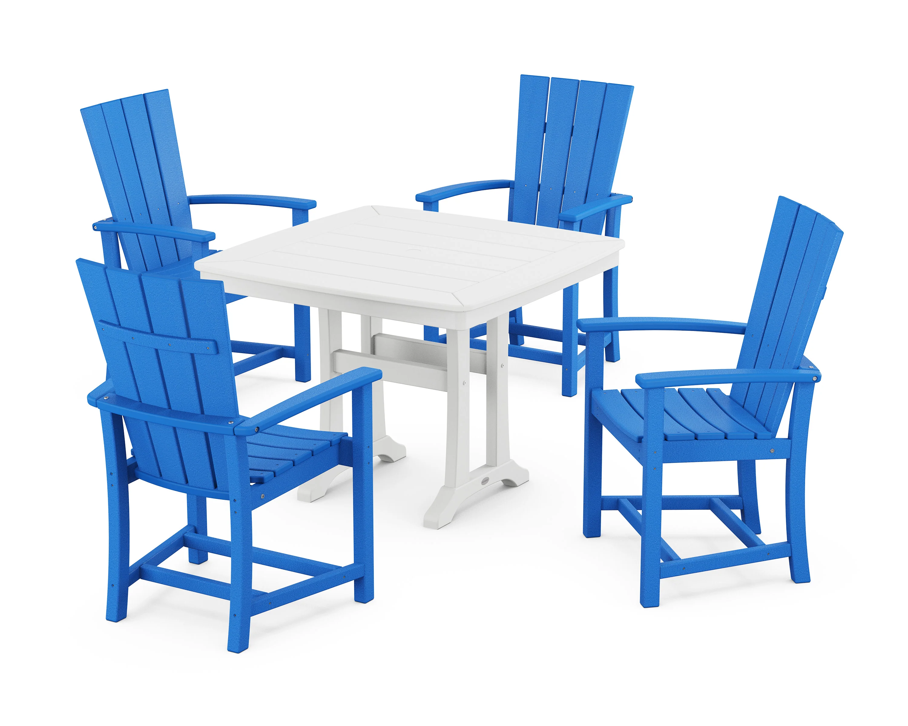 Quattro 5-Piece Dining Set with Trestle Legs - Image 4