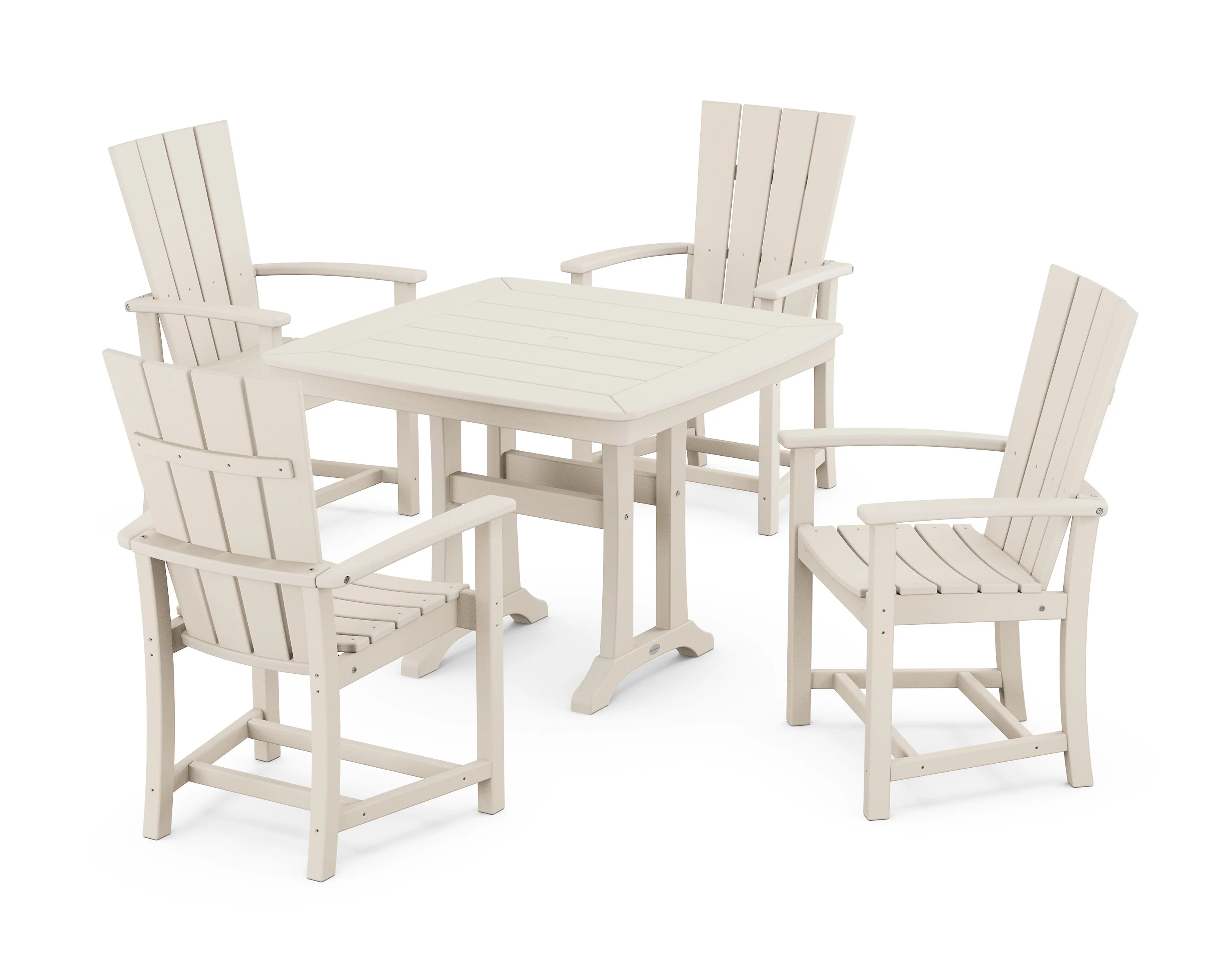 Quattro 5-Piece Dining Set with Trestle Legs - Image 6