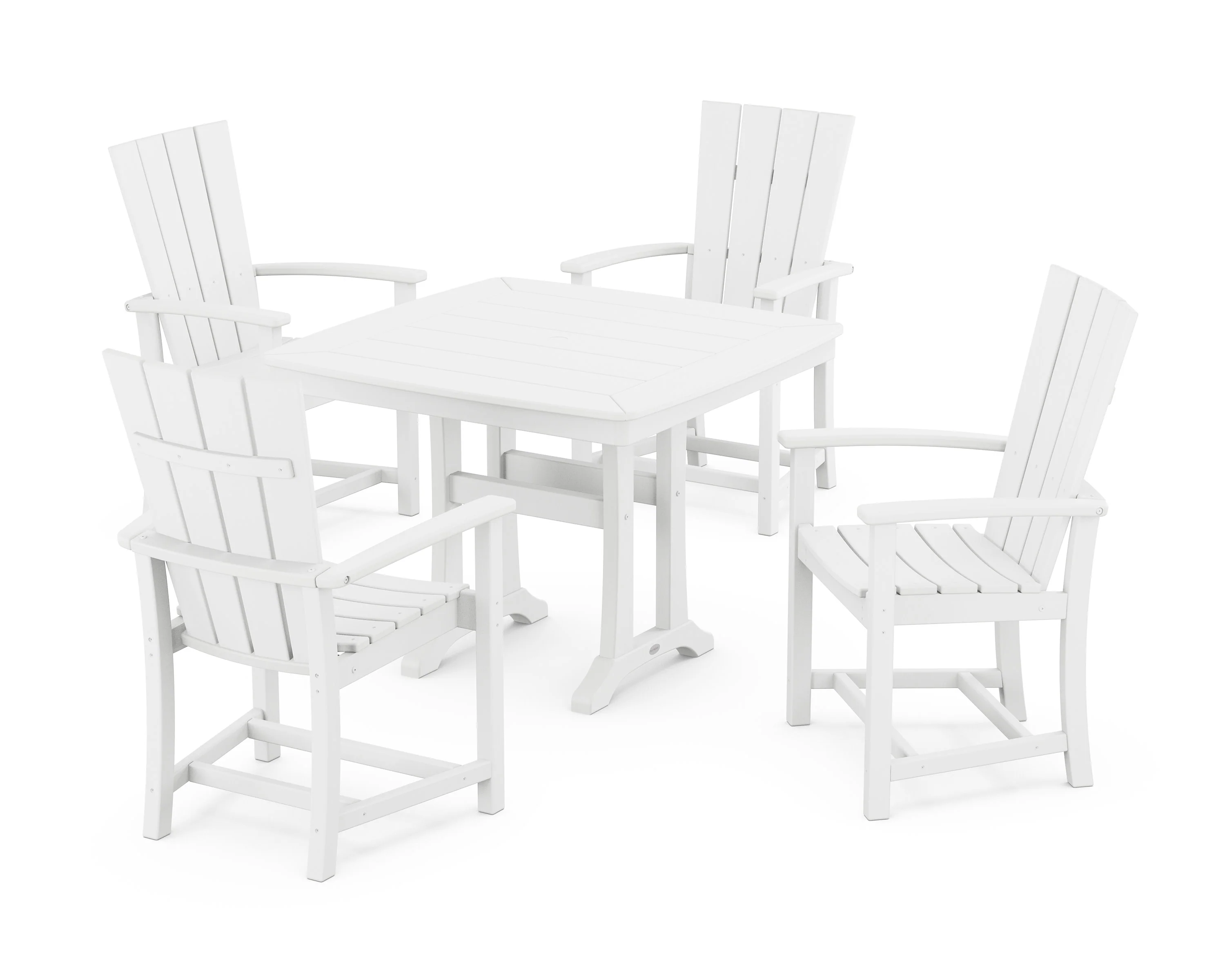 Quattro 5-Piece Dining Set with Trestle Legs - Image 7