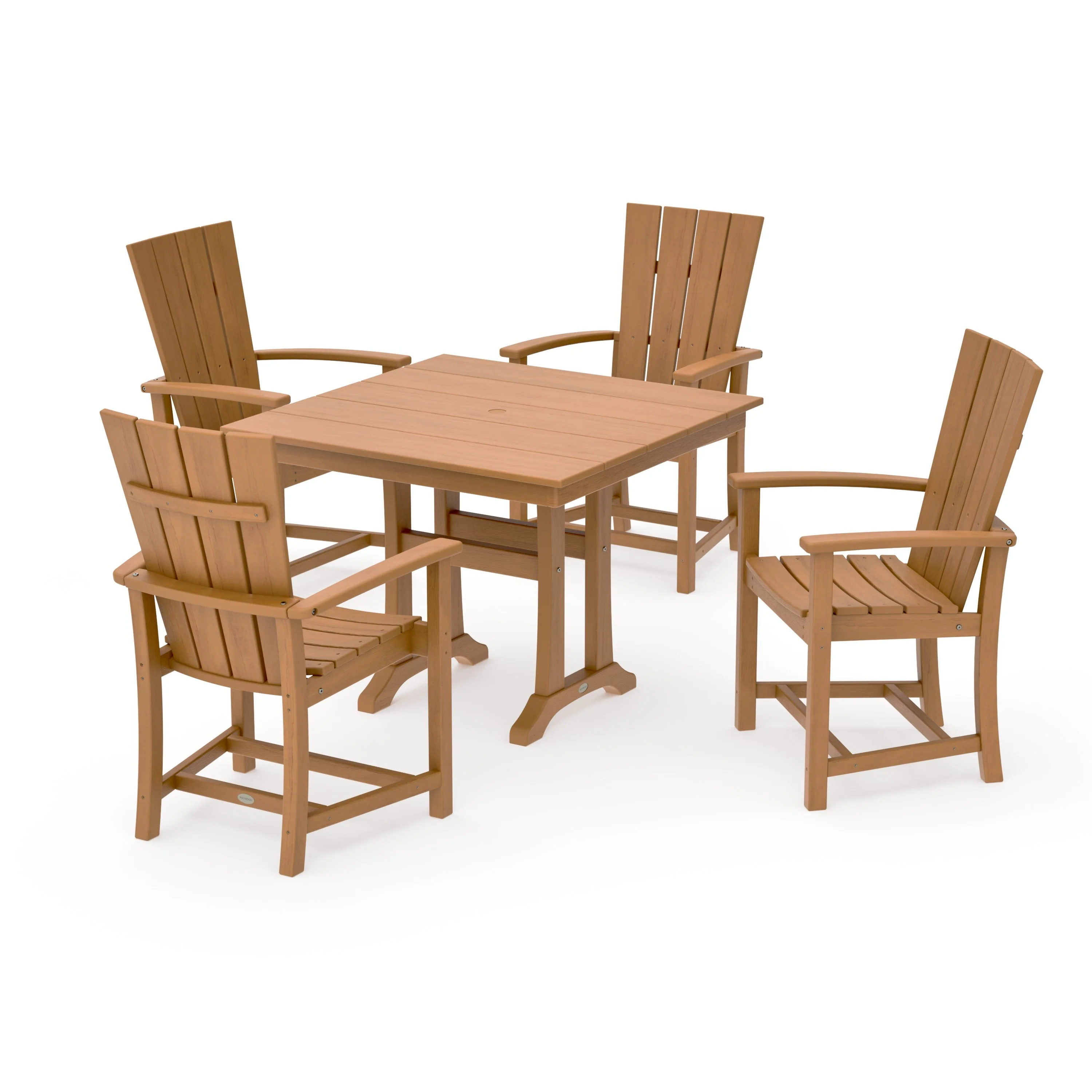 Quattro 5-Piece Farmhouse Dining Set With Trestle Legs - Image 19