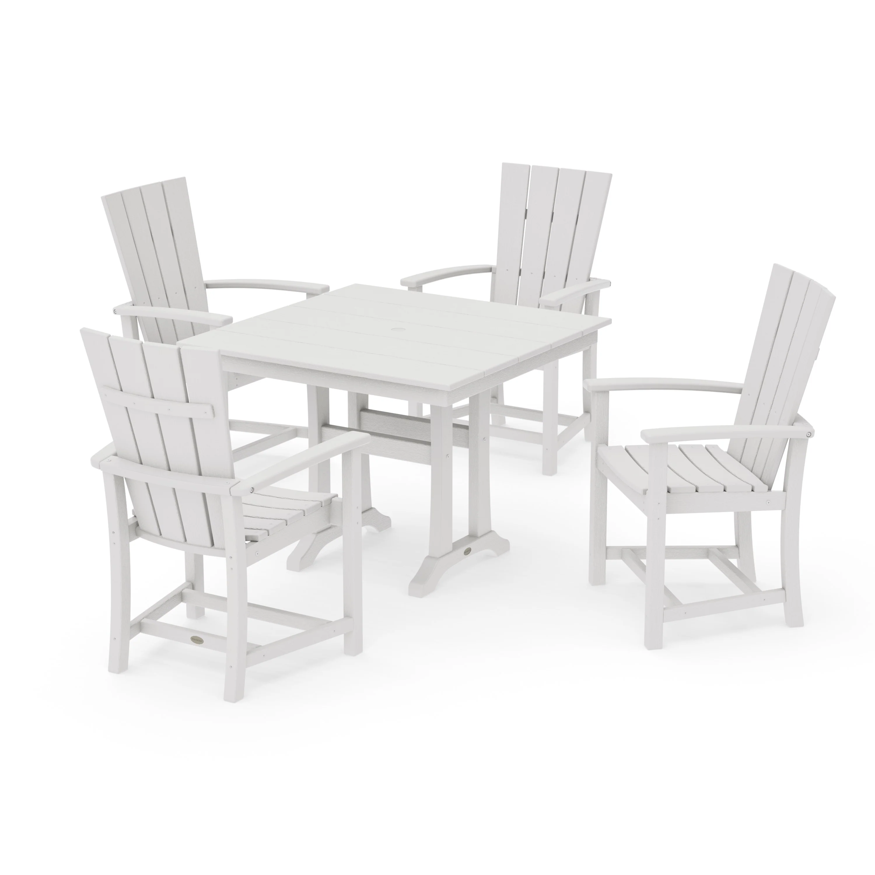 Quattro 5-Piece Farmhouse Dining Set With Trestle Legs - Image 22