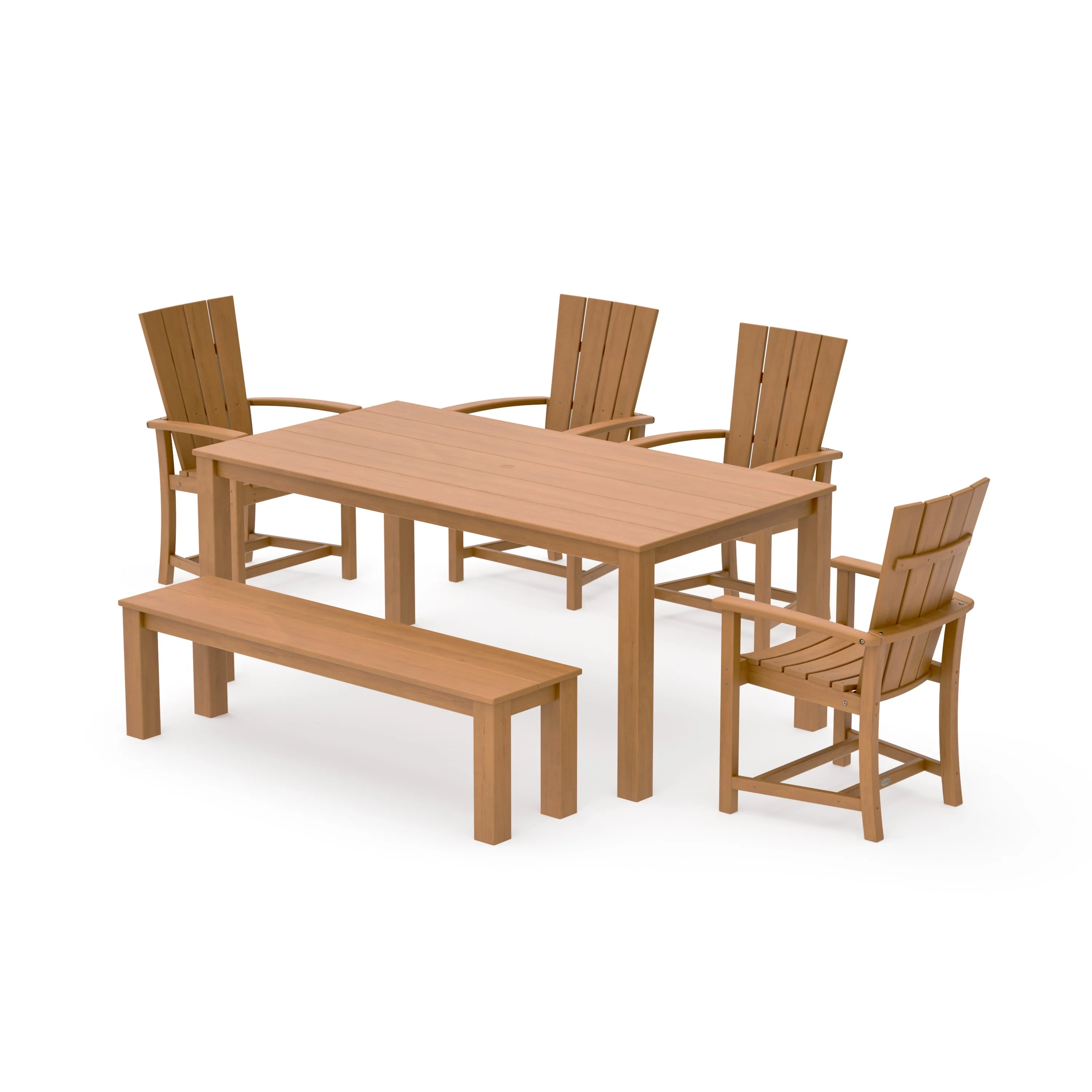 Quattro 6-Piece Parsons Dining Set with Bench - Image 12
