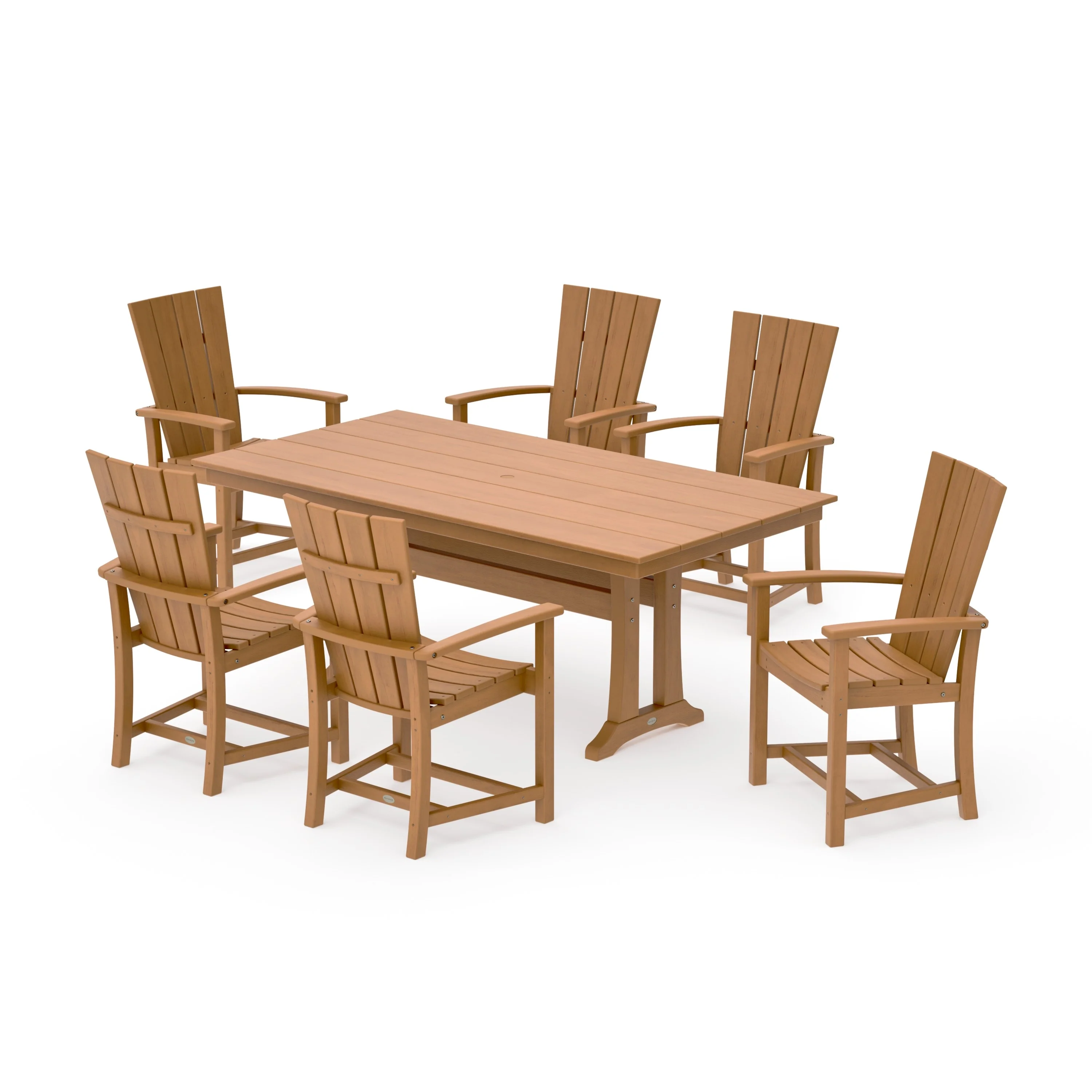 Quattro 7-Piece Farmhouse Dining Set with Trestle Legs - Image 20