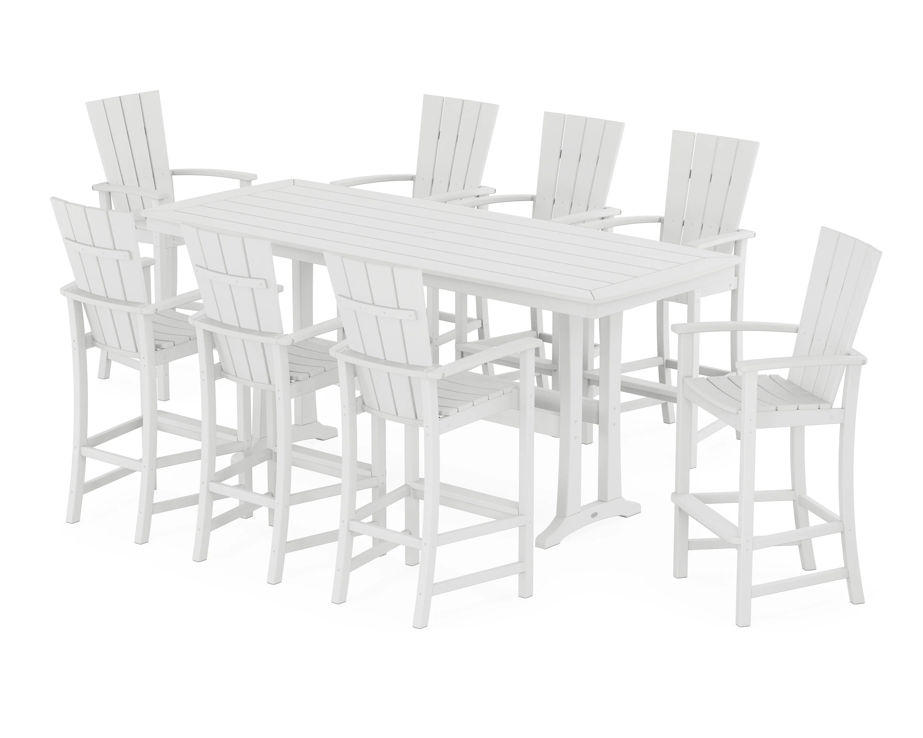 Quattro Adirondack 9-Piece Bar Set with Trestle Legs - Image 4