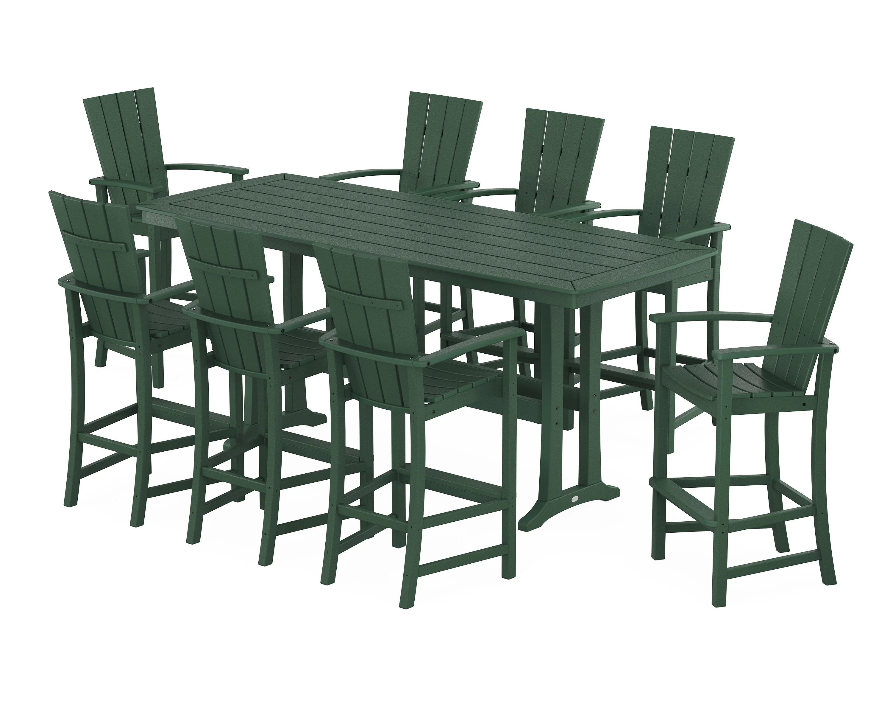 Quattro Adirondack 9-Piece Bar Set with Trestle Legs - Image 7