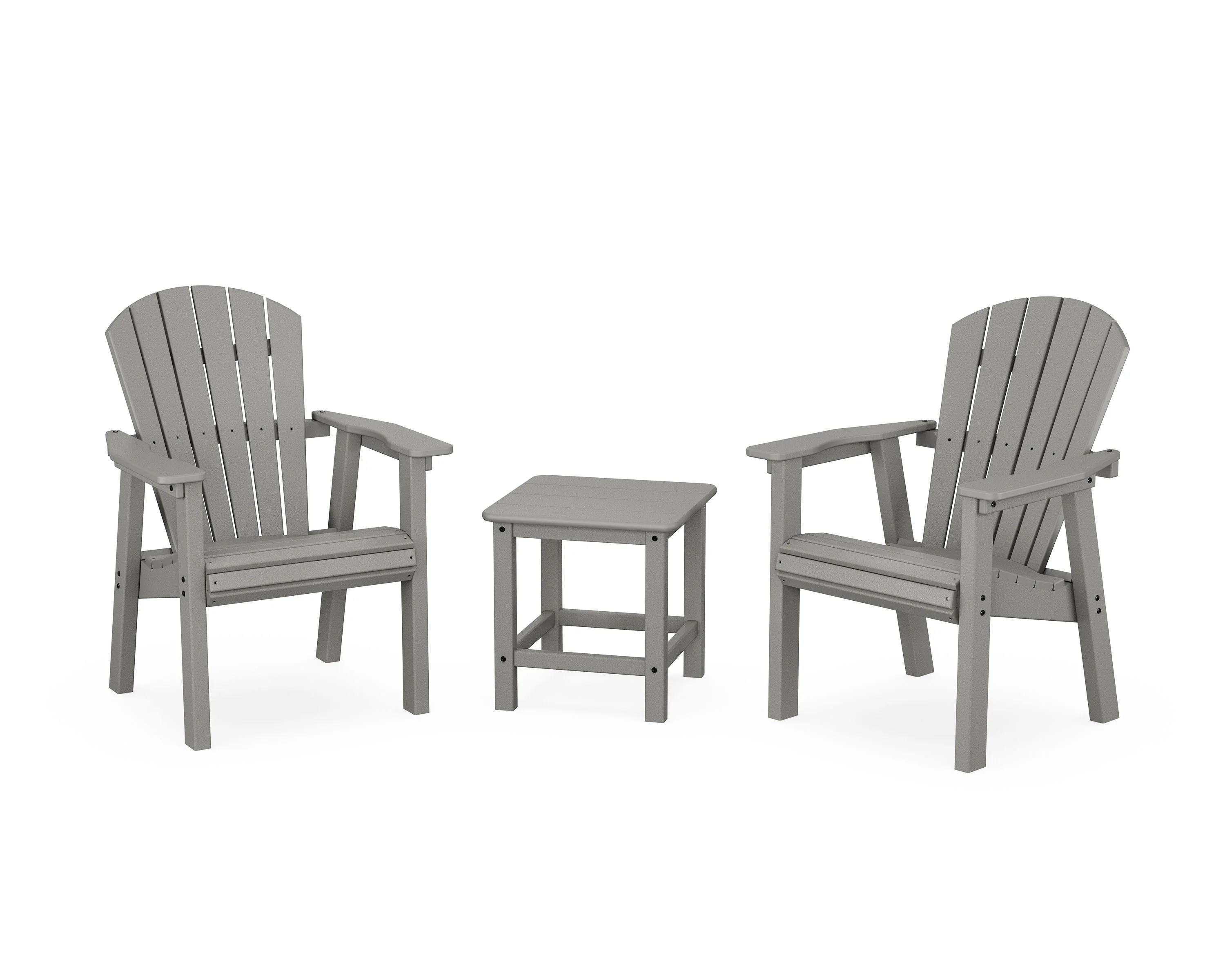 Seashell 3-Piece Upright Adirondack Chair Set