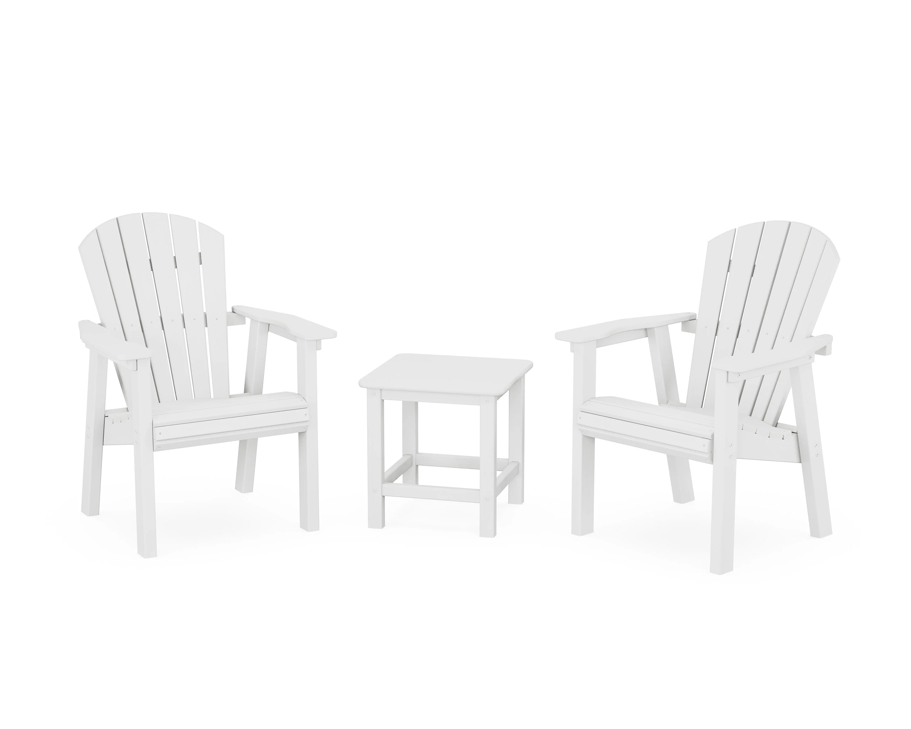 Seashell 3-Piece Upright Adirondack Chair Set - Image 5