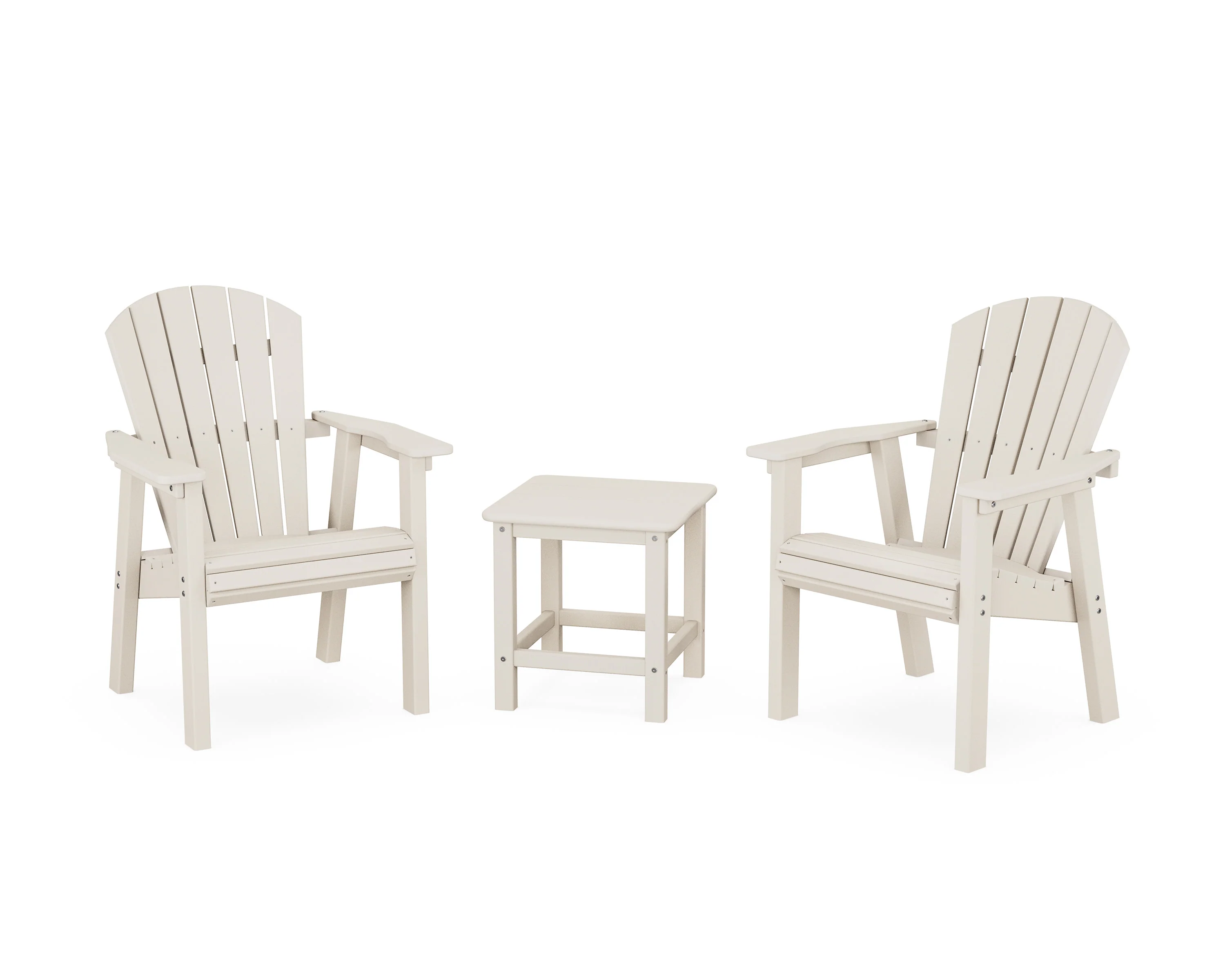 Seashell 3-Piece Upright Adirondack Chair Set - Image 7