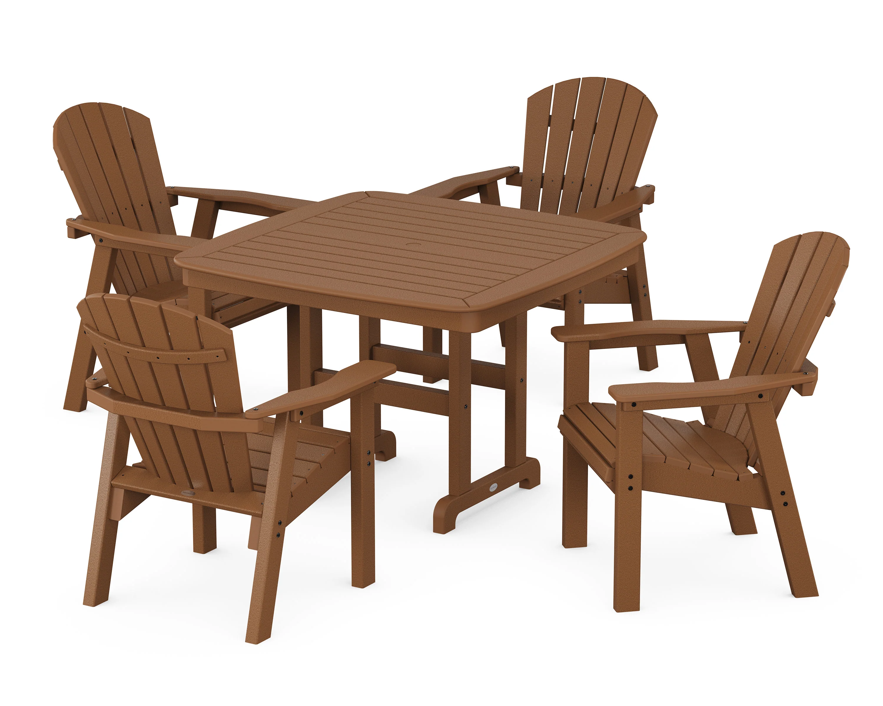 Seashell 5-Piece Dining Set with Trestle Legs - Image 5