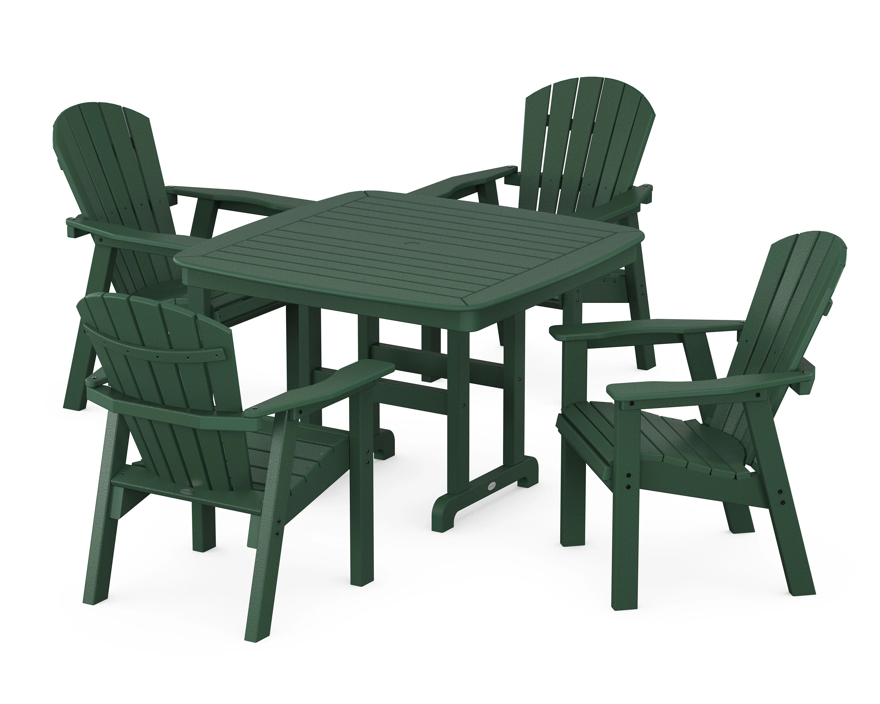 Seashell 5-Piece Dining Set with Trestle Legs - Image 8