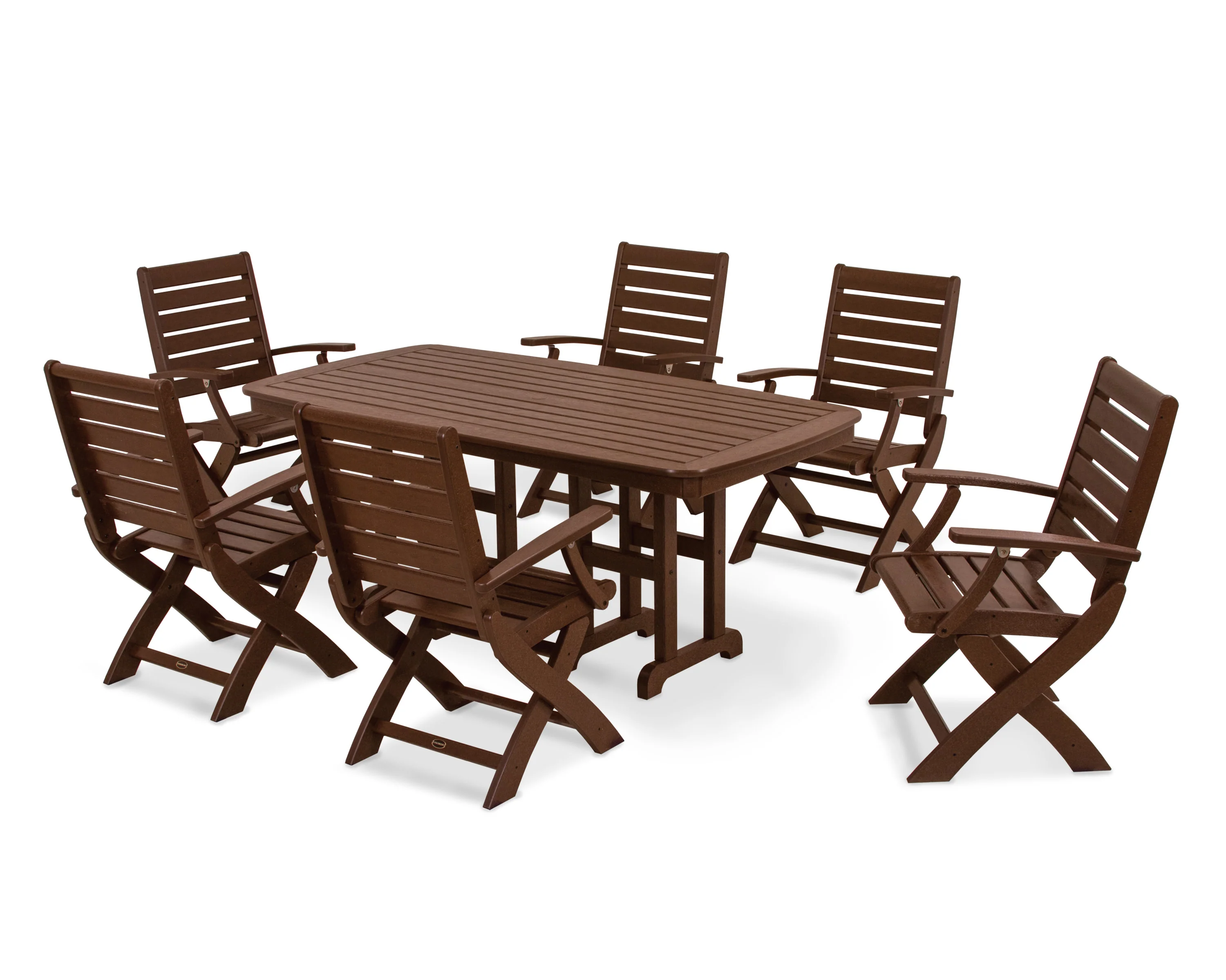 Signature Folding Chair 7-Piece Dining Set - Image 5