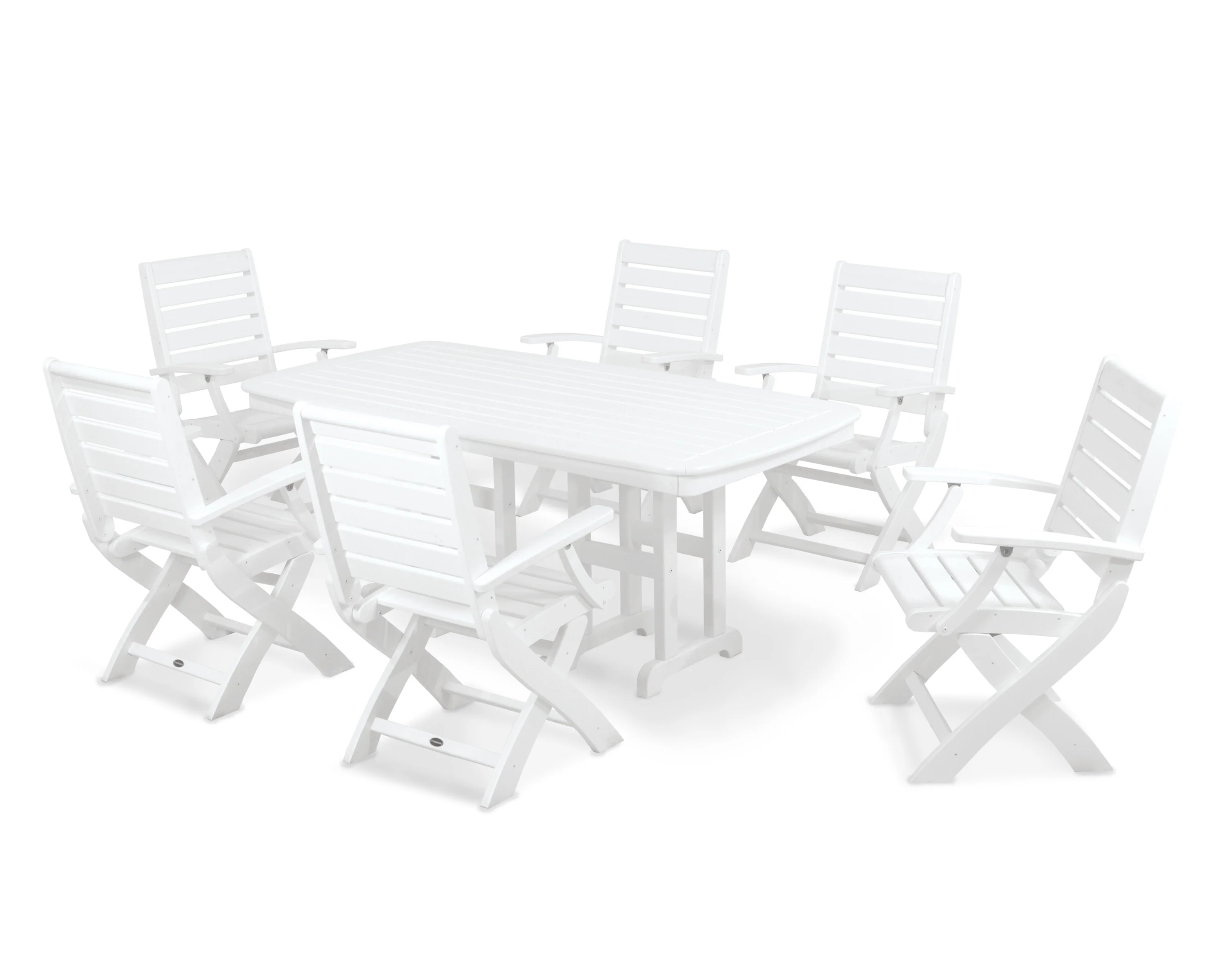 Signature Folding Chair 7-Piece Dining Set - Image 7