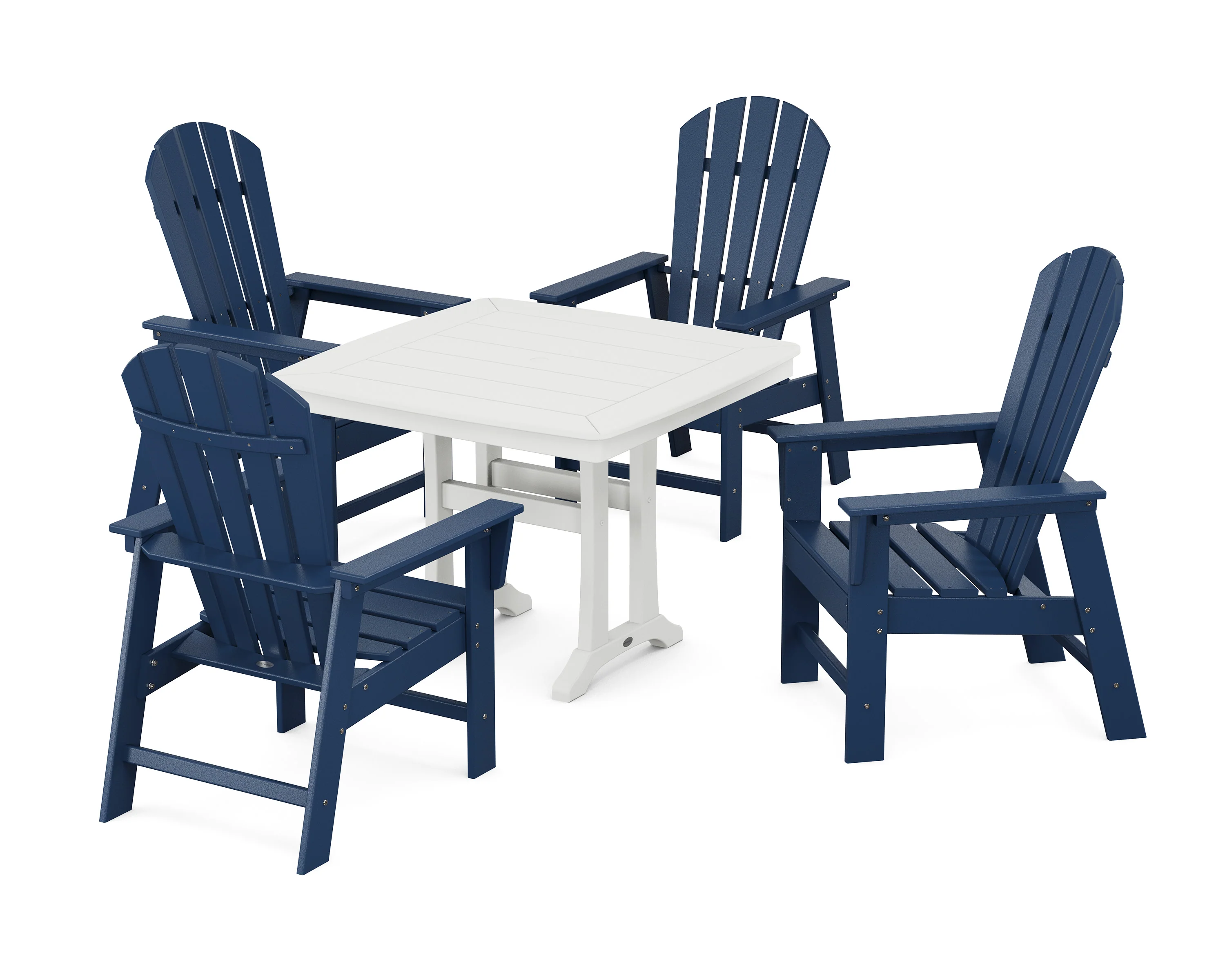 South Beach 5-Piece Dining Set with Trestle Legs - Image 5
