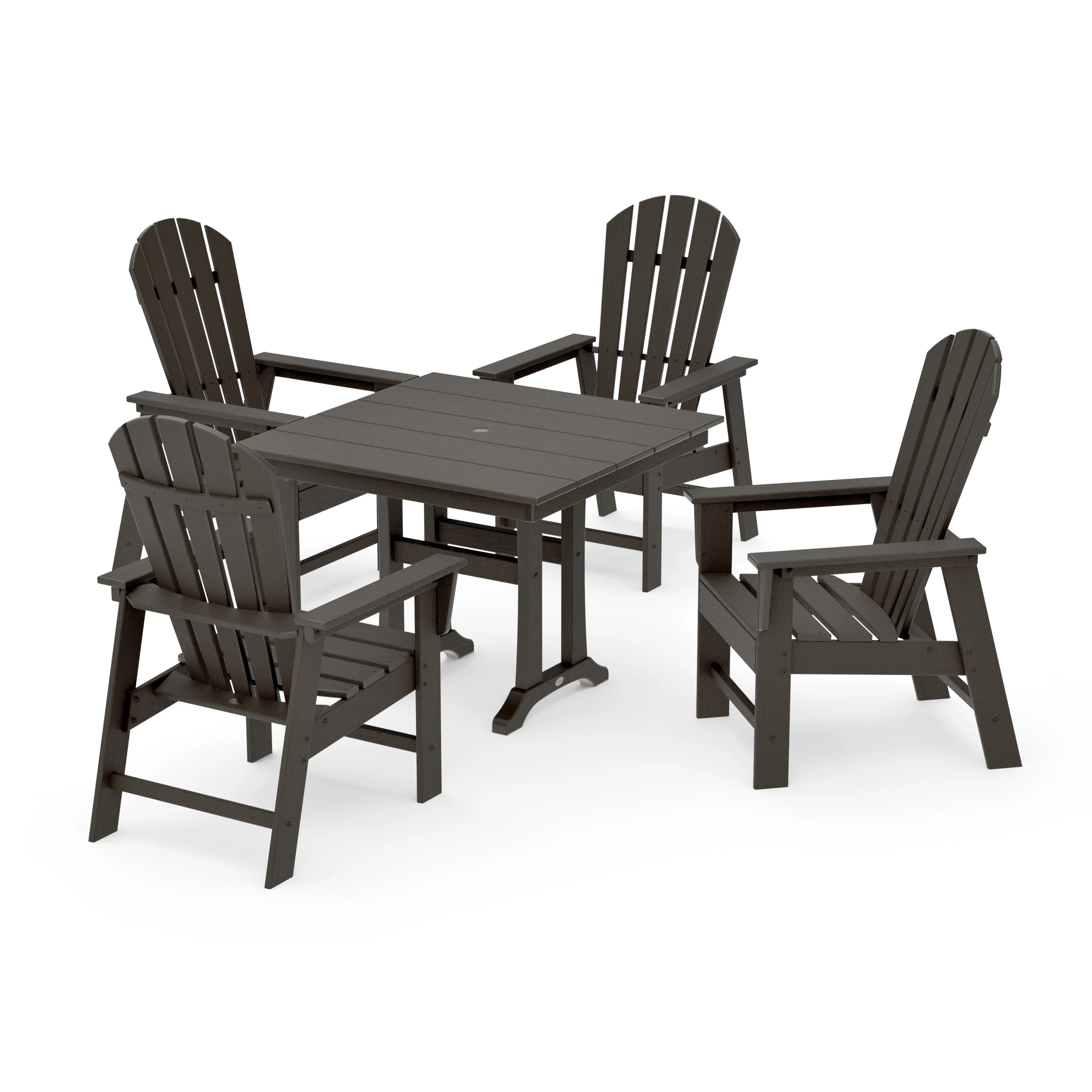 South Beach 5-Piece Farmhouse Dining Set With Trestle Legs - Image 20