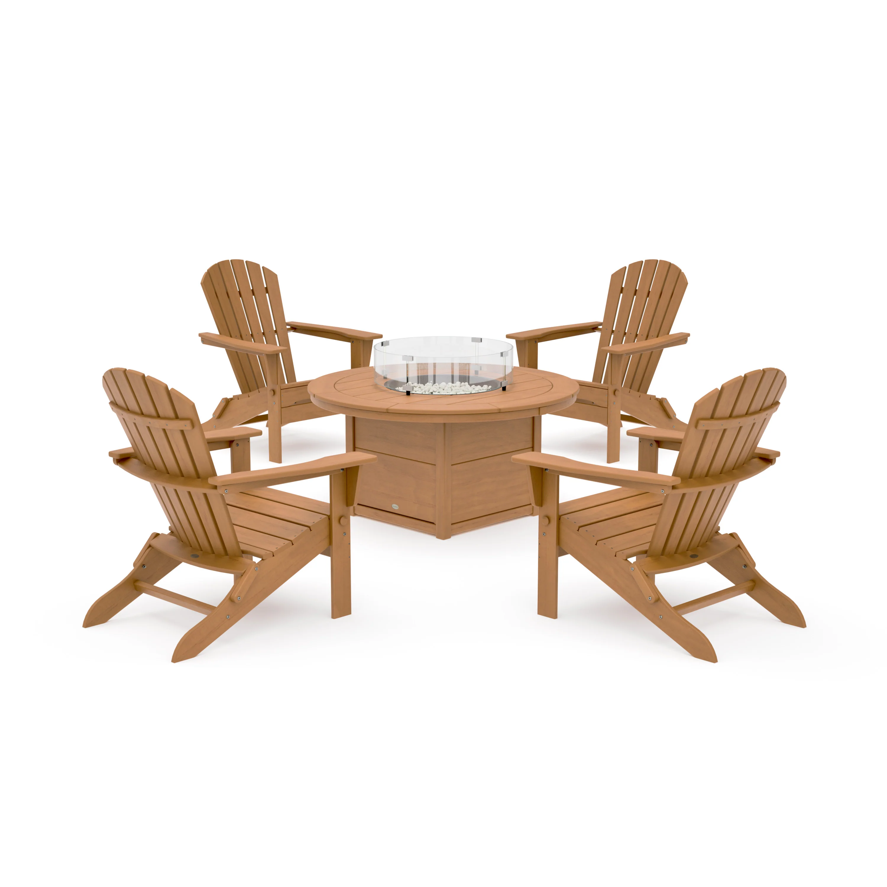 South Beach 5-Piece Folding Adirondack Fire Chat Set - Image 10