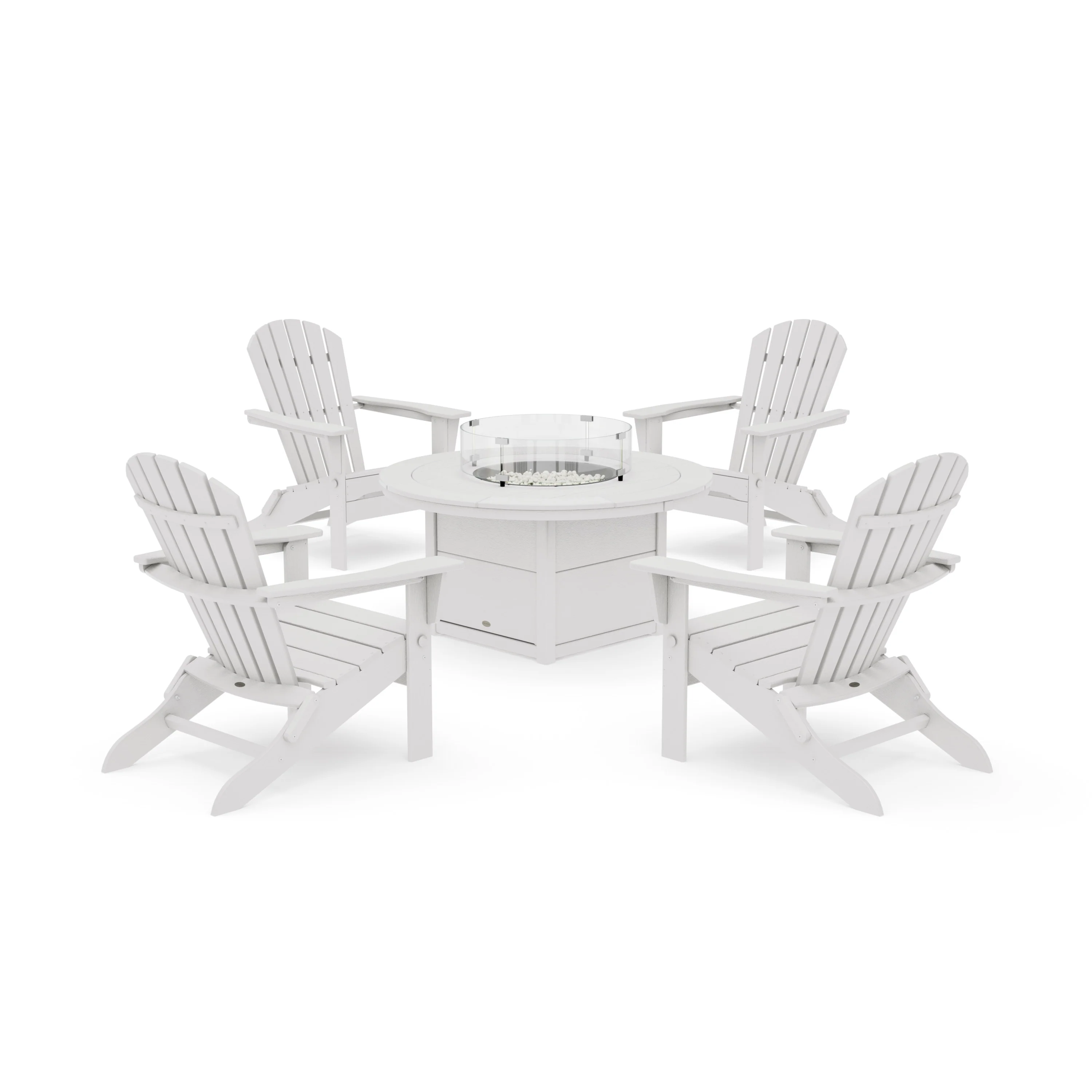 South Beach 5-Piece Folding Adirondack Fire Chat Set - Image 13