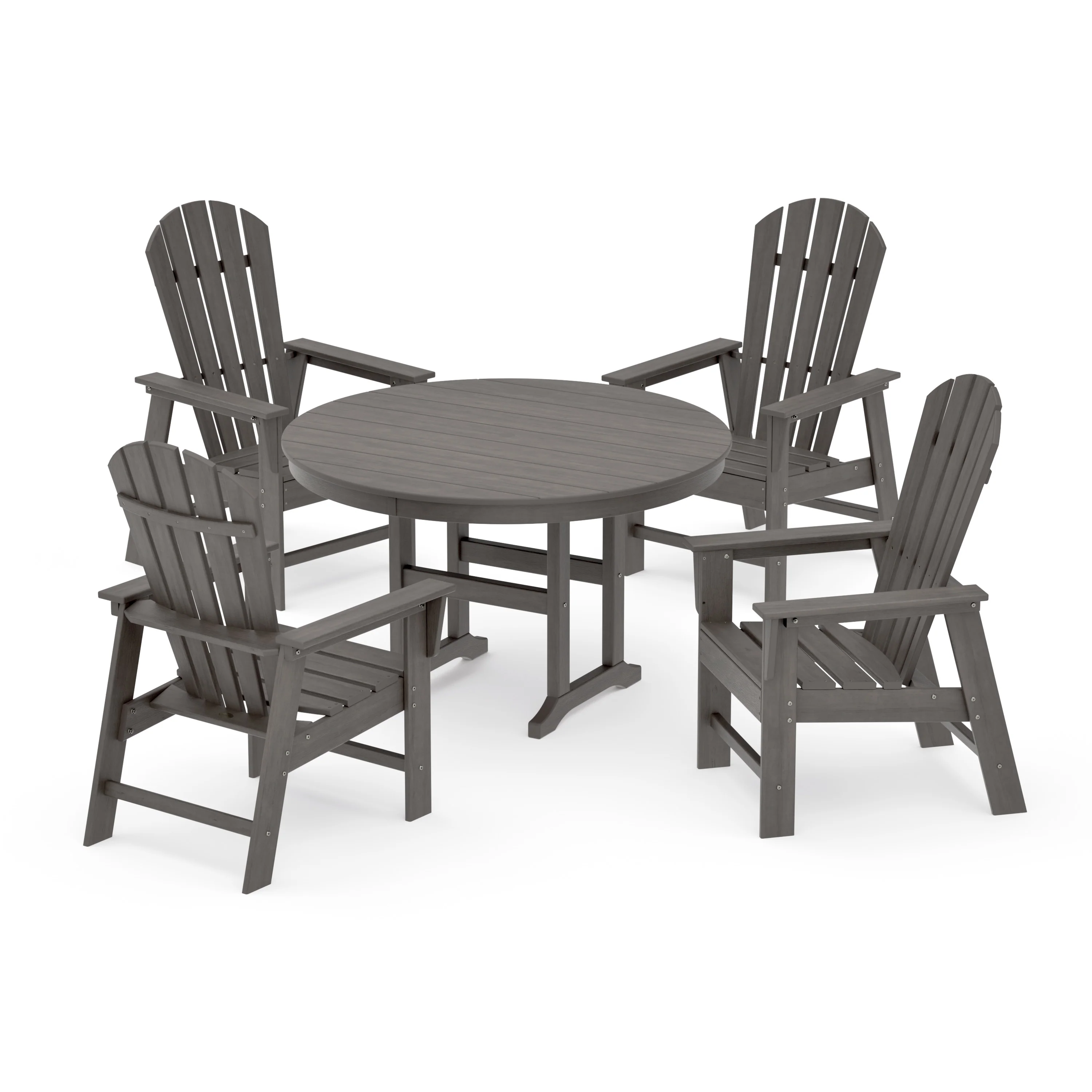 South Beach 5-Piece Round Farmhouse Dining Set - Image 18