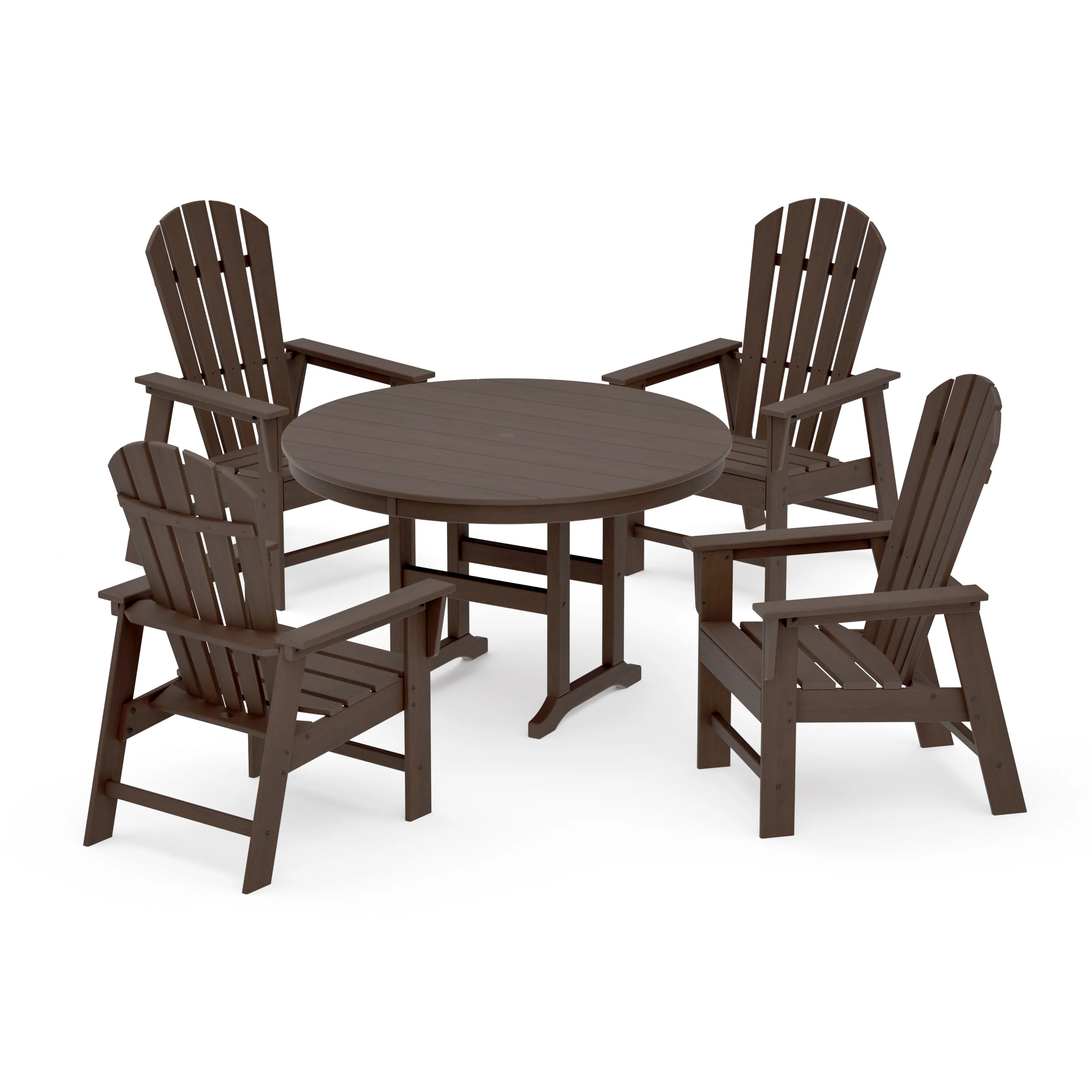 South Beach 5-Piece Round Farmhouse Dining Set - Image 19