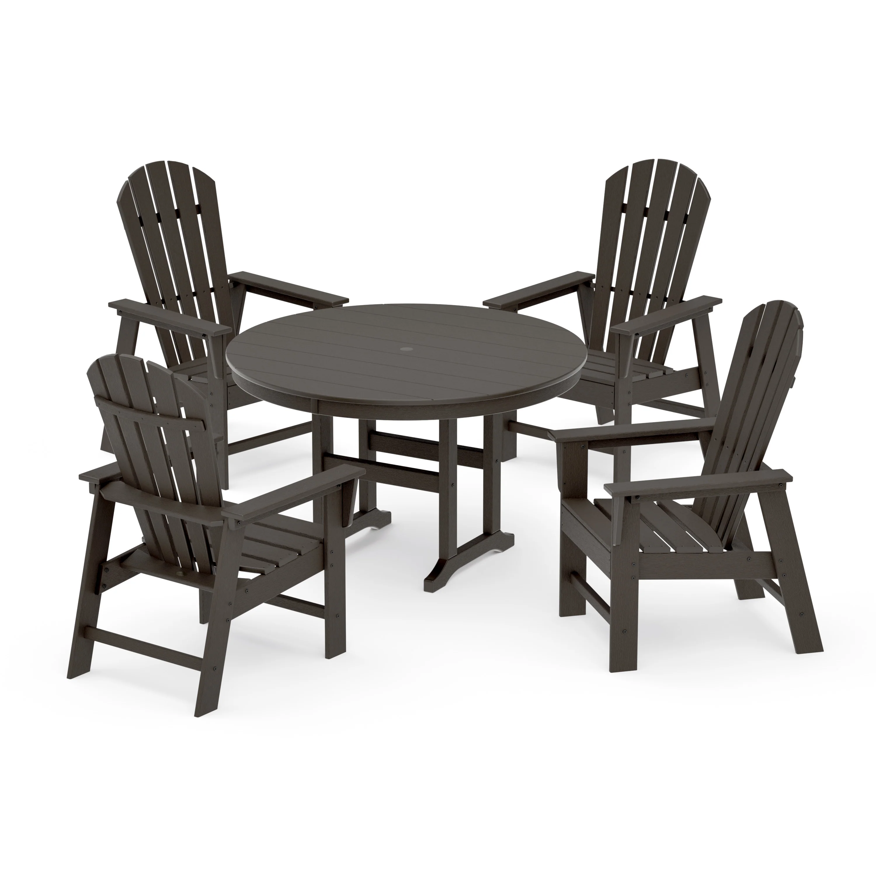South Beach 5-Piece Round Farmhouse Dining Set - Image 21