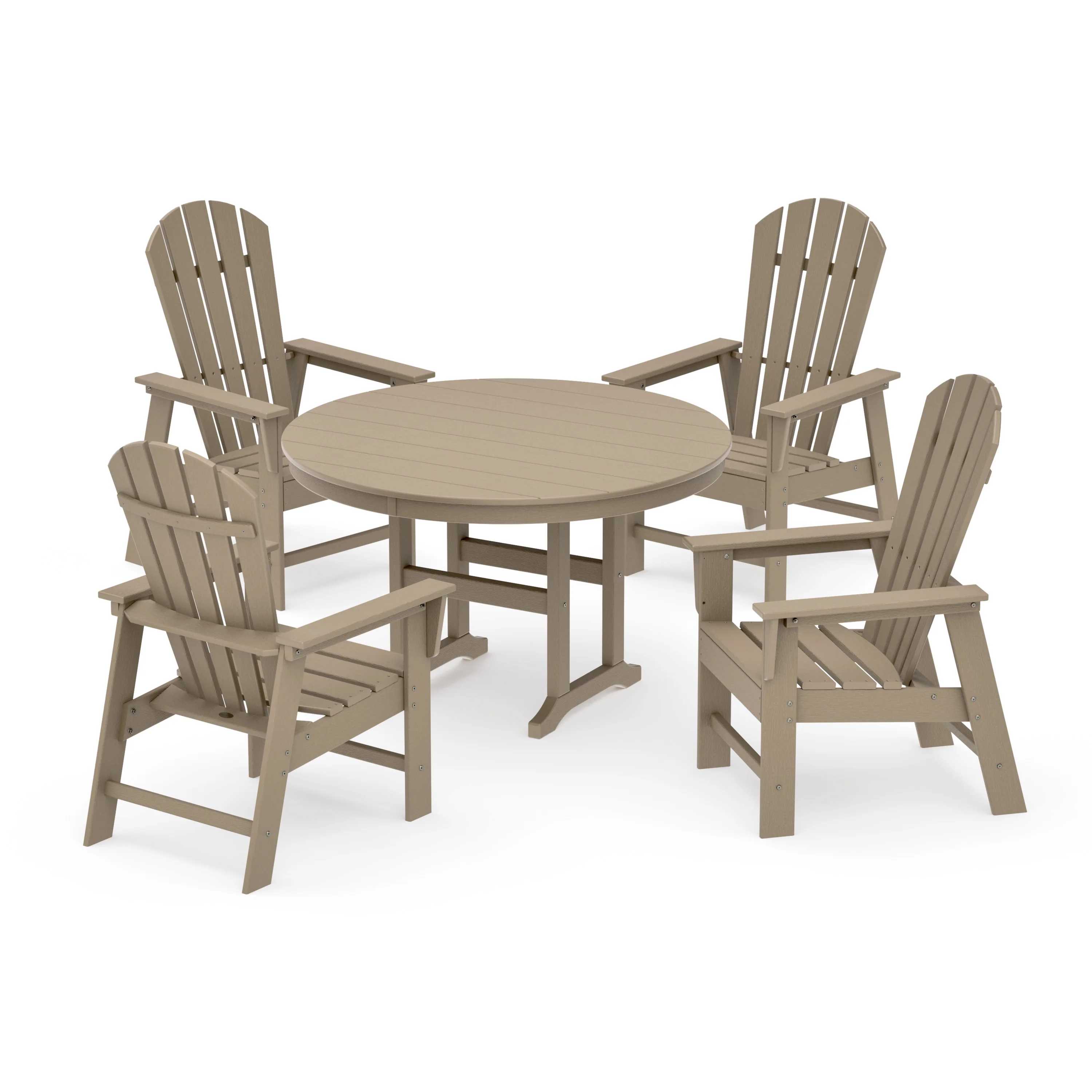 South Beach 5-Piece Round Farmhouse Dining Set - Image 22