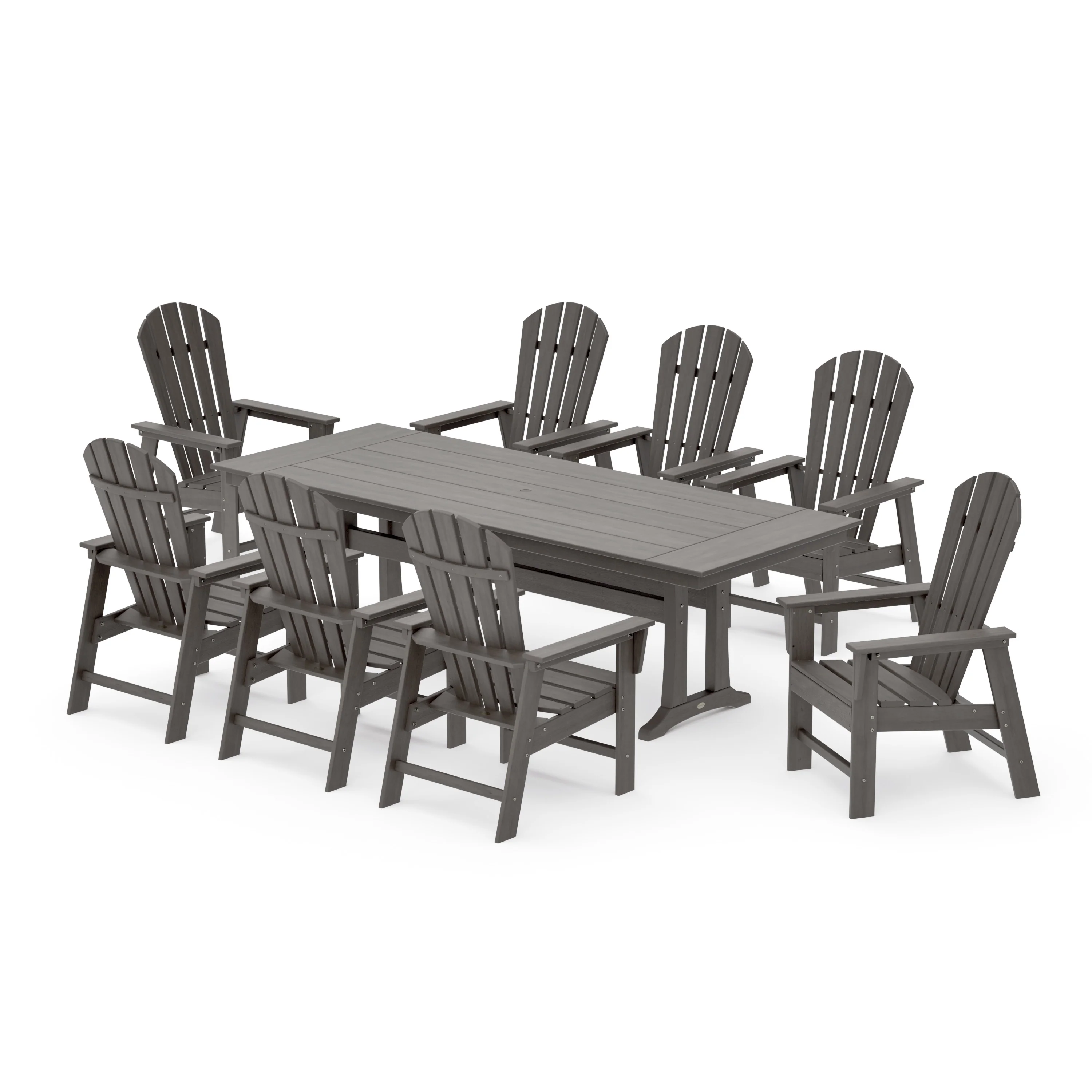 South Beach 9-Piece Farmhouse Dining Set with Trestle Legs - Image 10