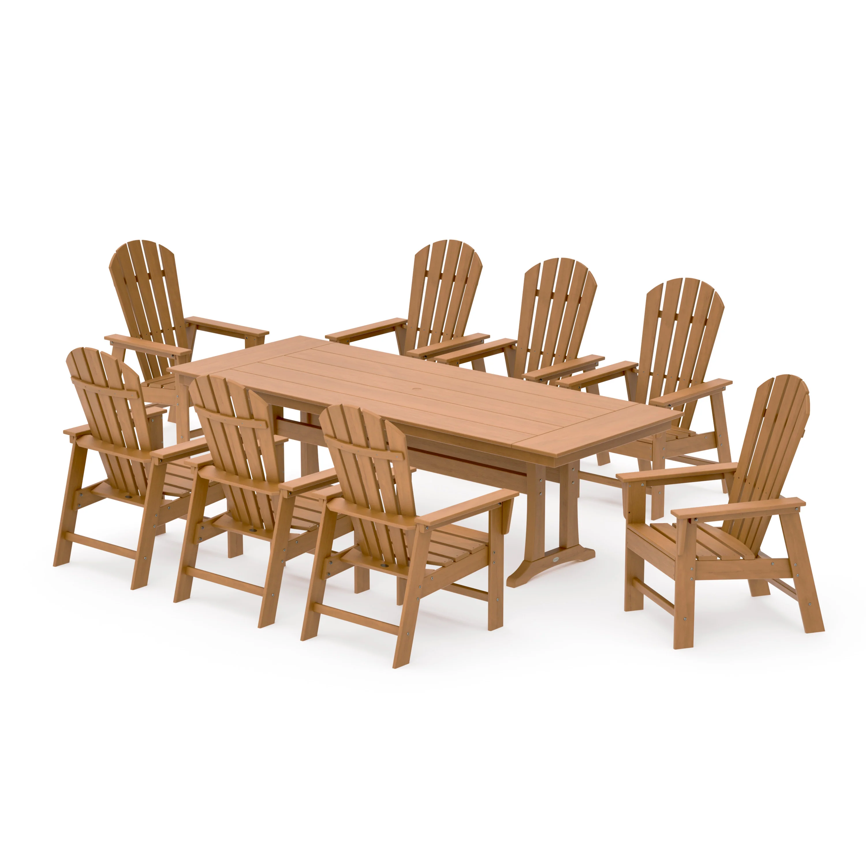 South Beach 9-Piece Farmhouse Dining Set with Trestle Legs - Image 12