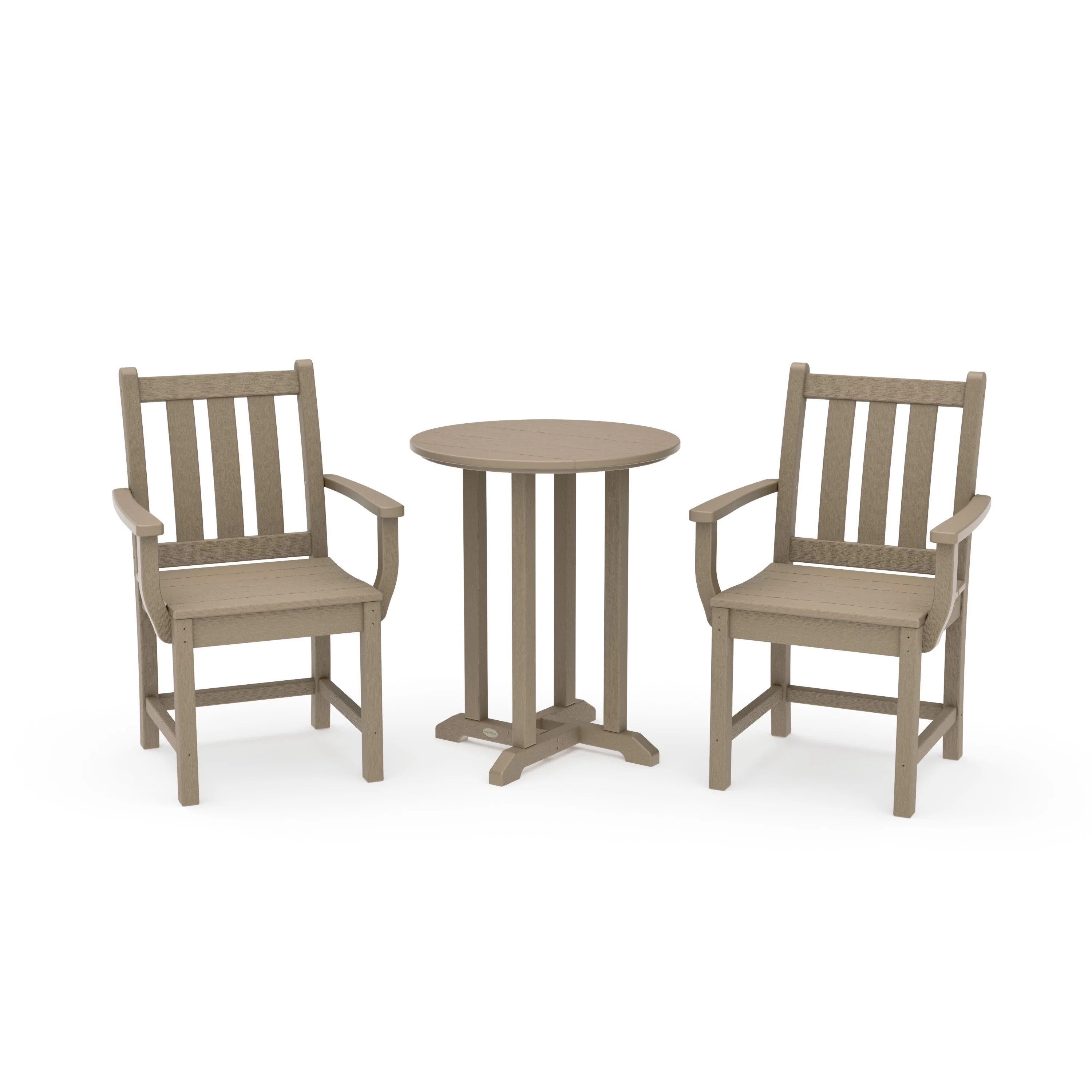Traditional Garden 3-Piece Round Bistro Dining Set - Image 14