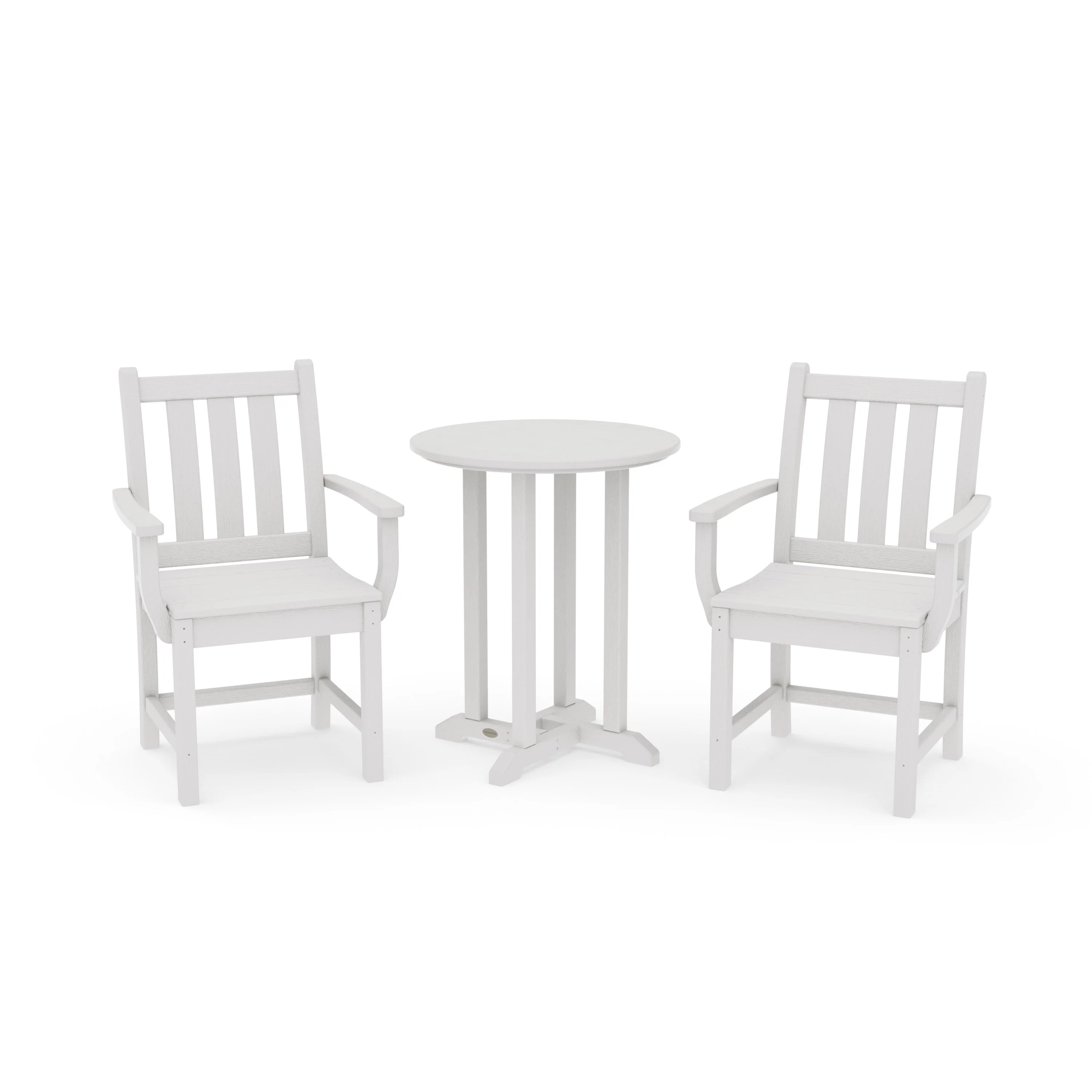 Traditional Garden 3-Piece Round Bistro Dining Set - Image 15