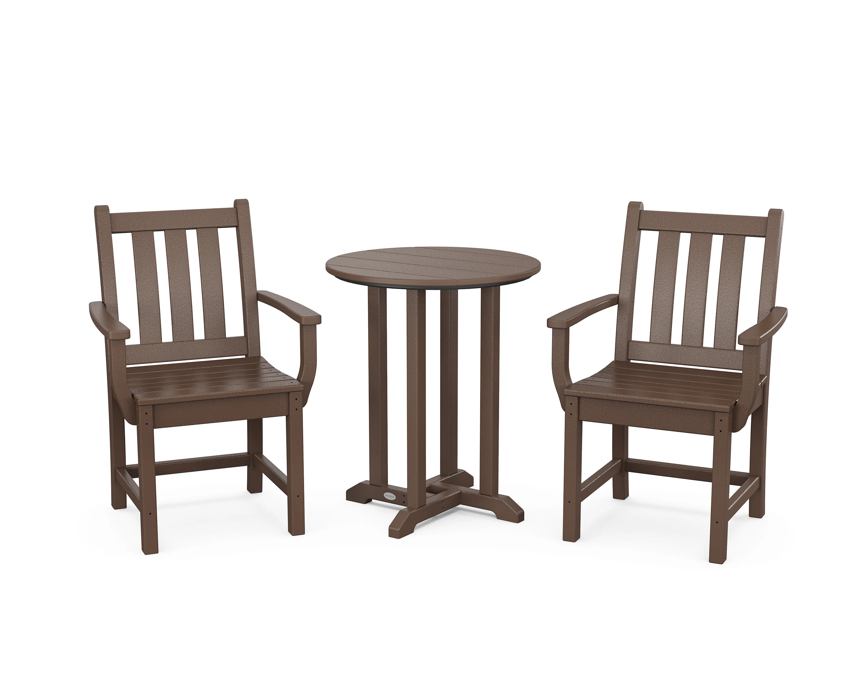 Traditional Garden 3-Piece Round Bistro Dining Set - Image 5