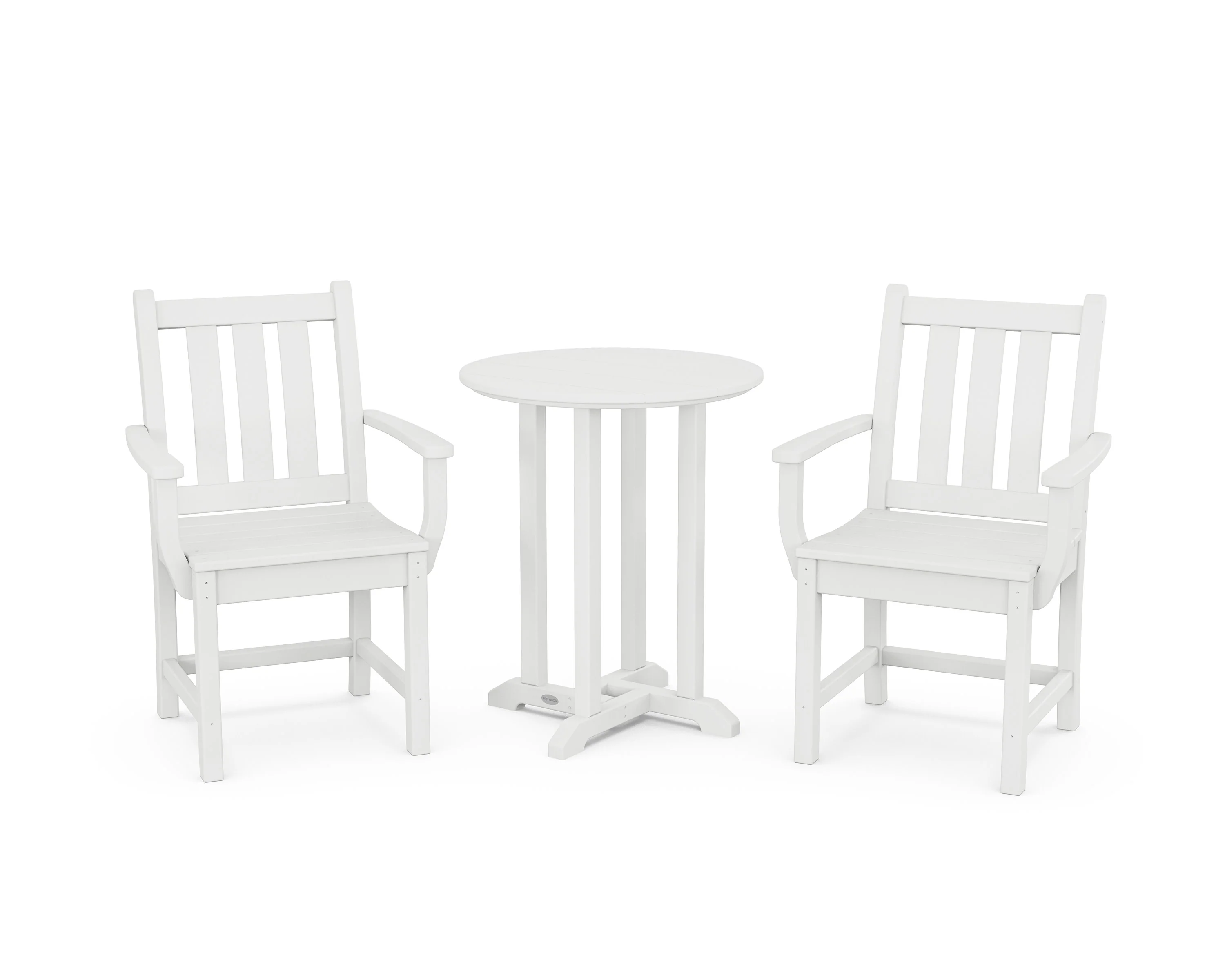 Traditional Garden 3-Piece Round Bistro Dining Set - Image 6