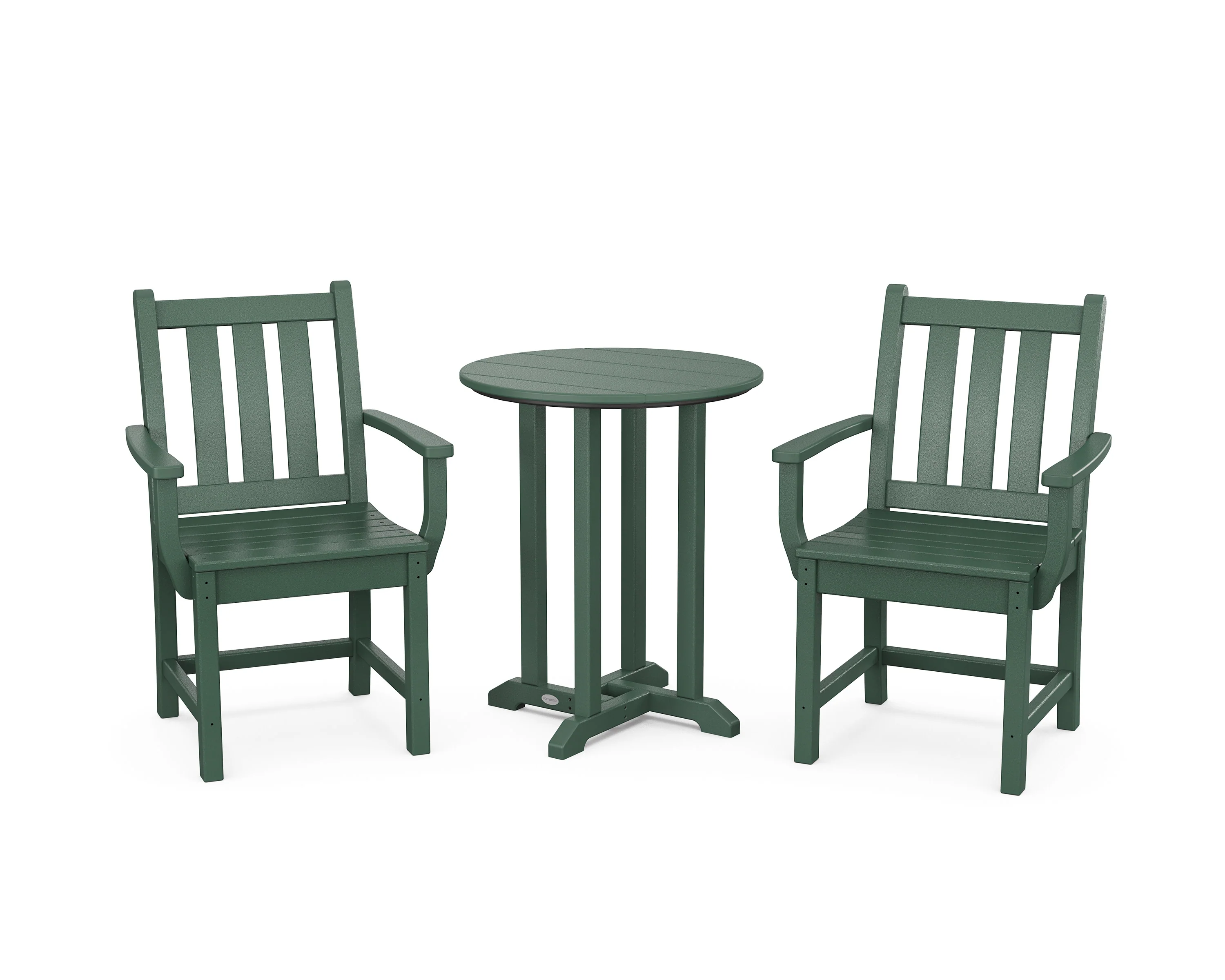 Traditional Garden 3-Piece Round Bistro Dining Set - Image 8
