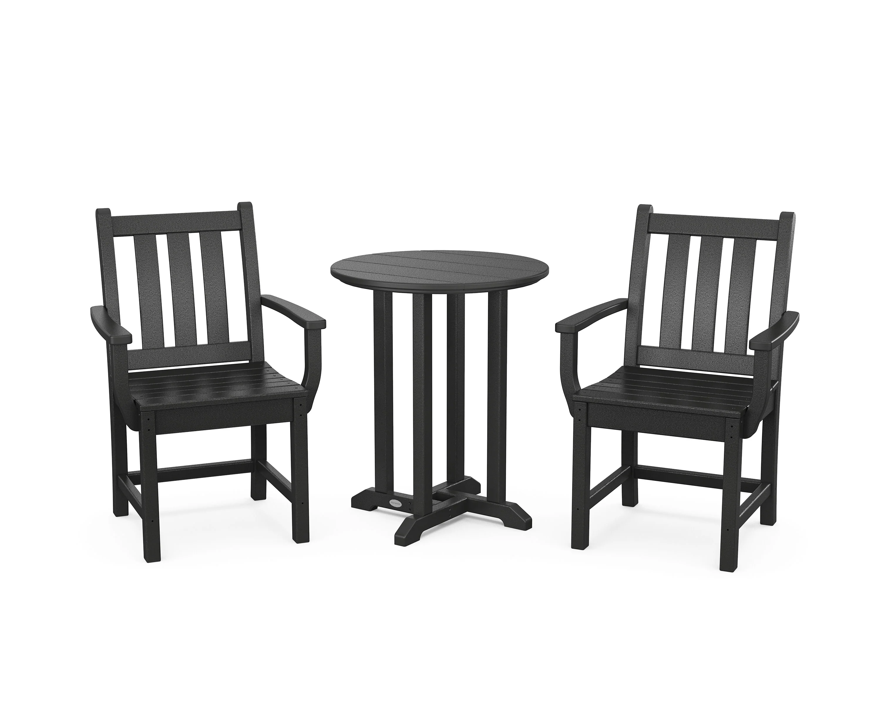 Traditional Garden 3-Piece Round Bistro Dining Set - Image 9