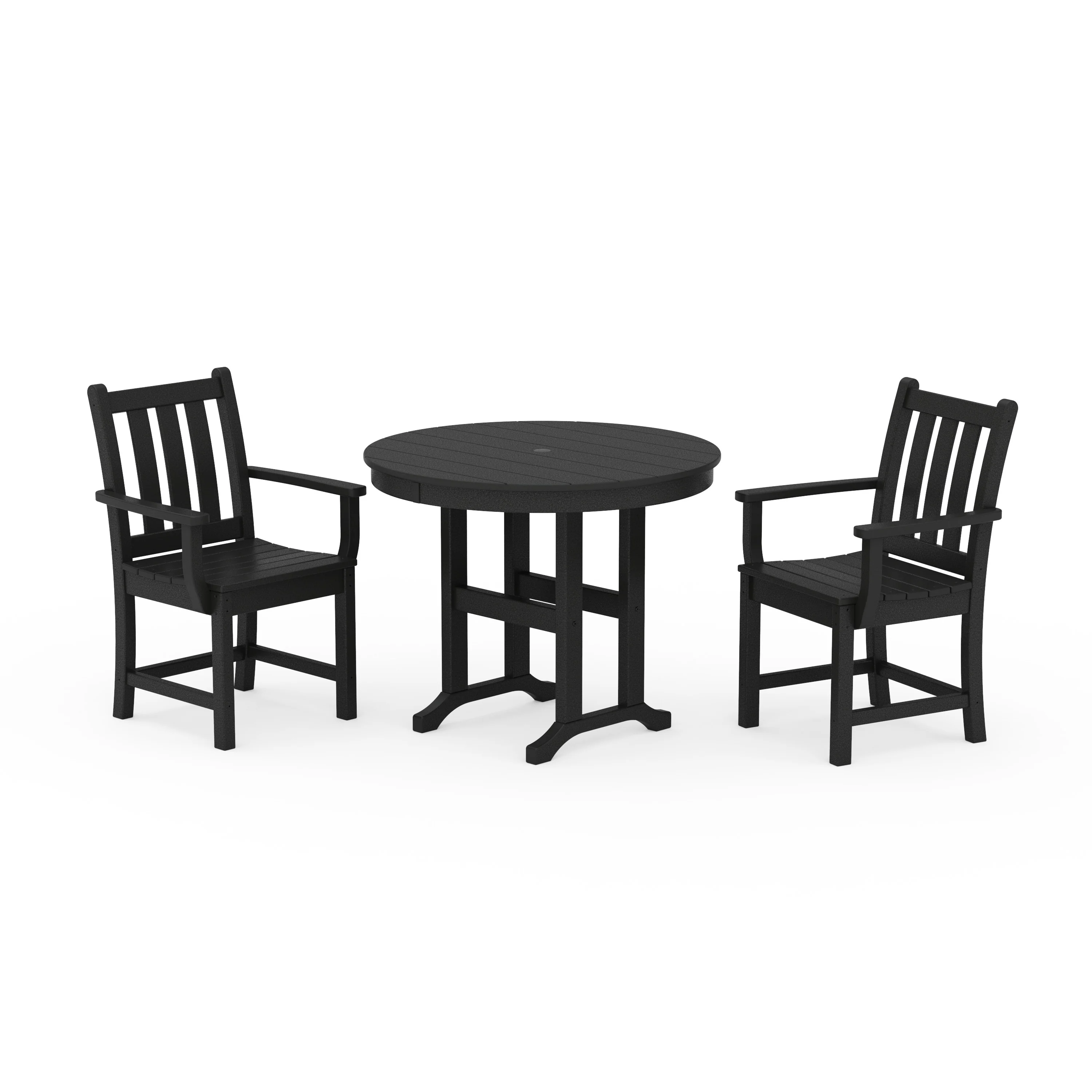 Traditional Garden 3-Piece Round Dining Set - Image 4